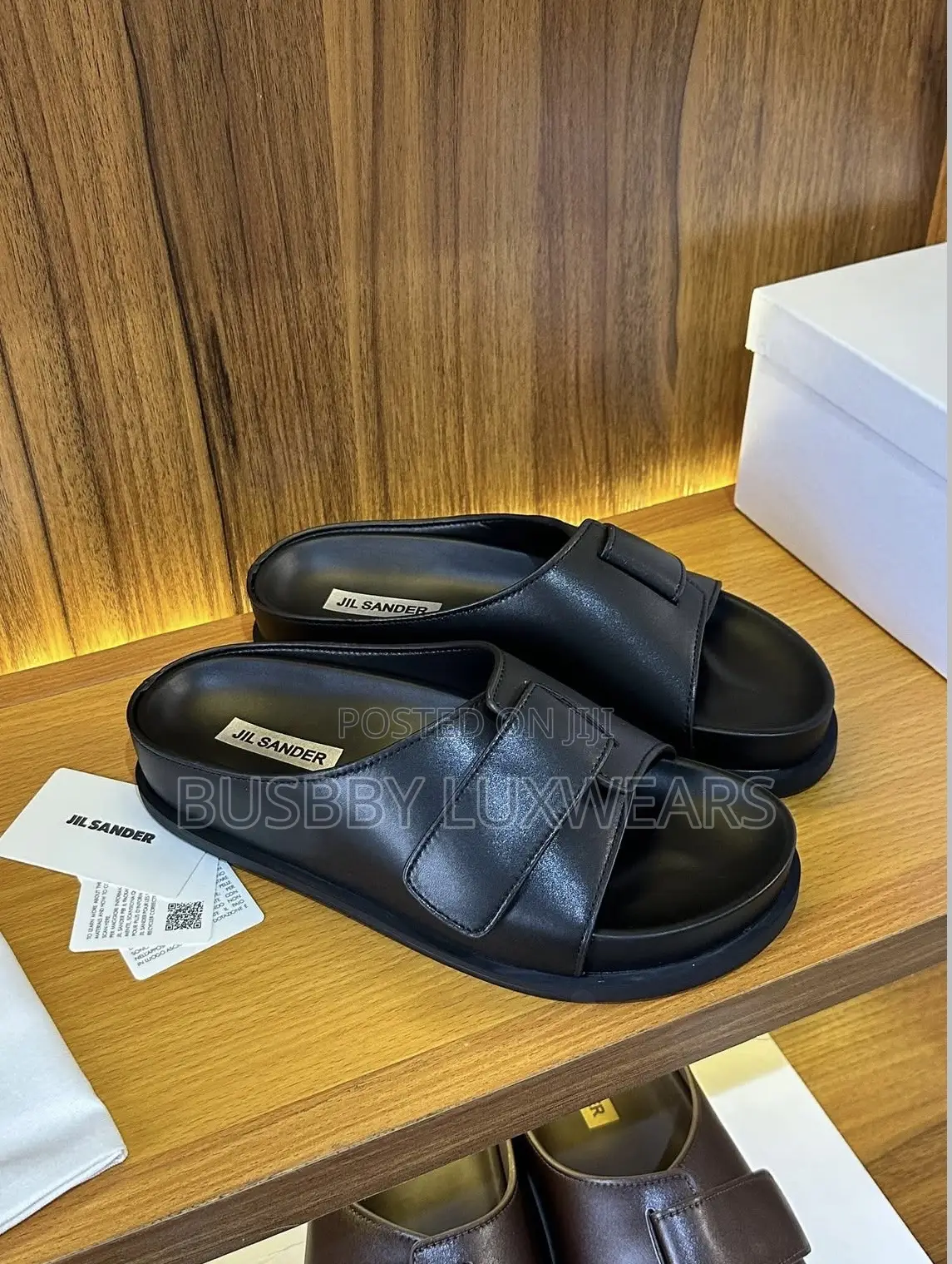 Jil Sander Leather Pam Slippers for Men
