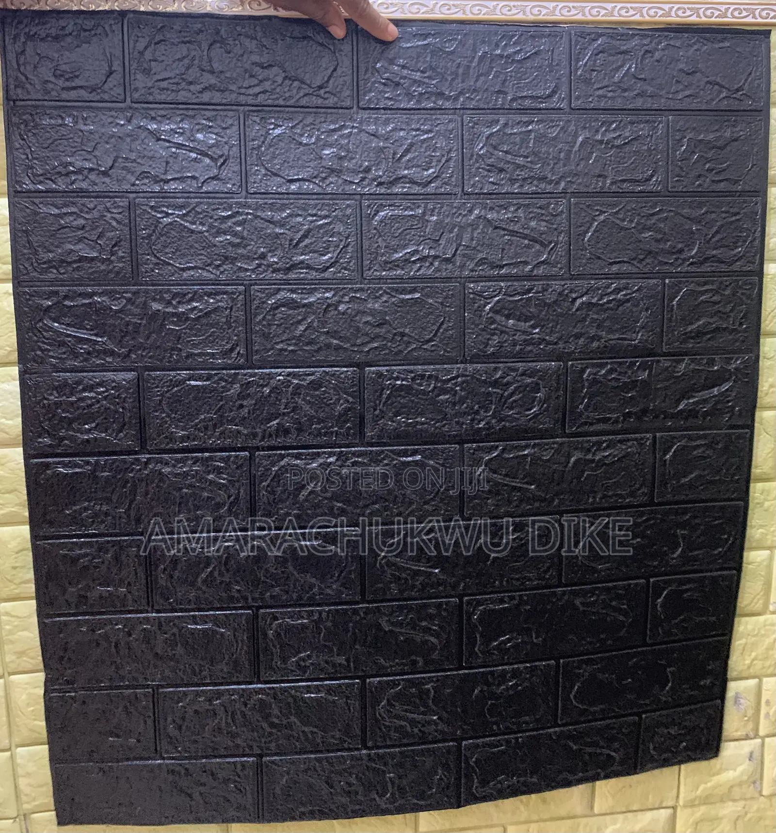 3d Thickened Foam Self Adhere Wallpaper Wall Sticker-black