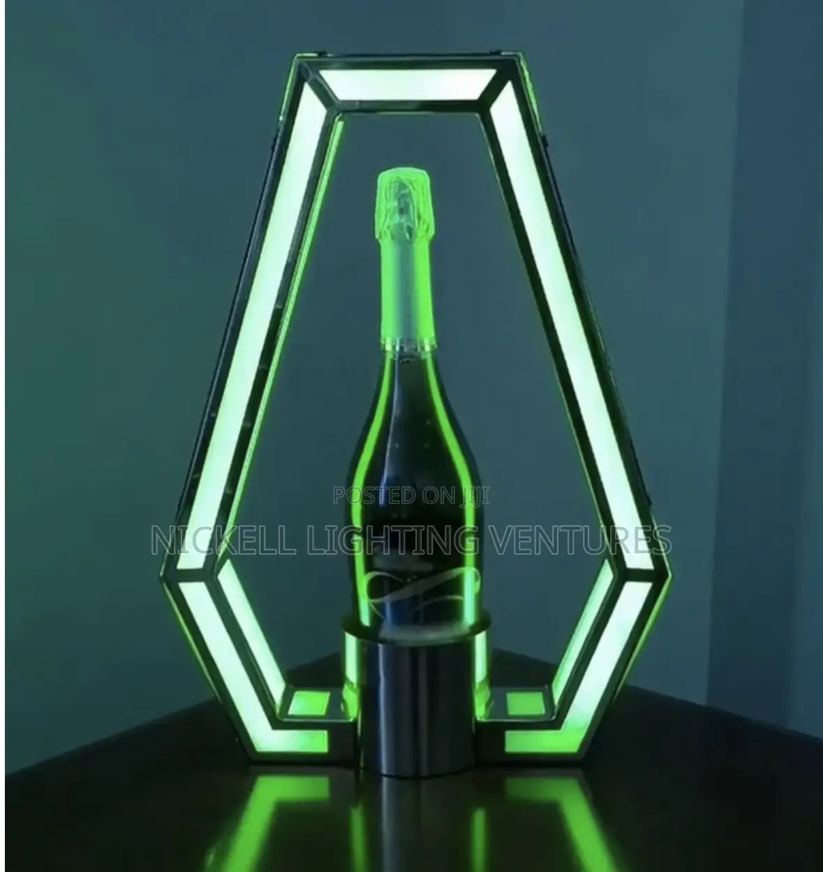 Led-Lighted Champagne Bottle Display Stand
