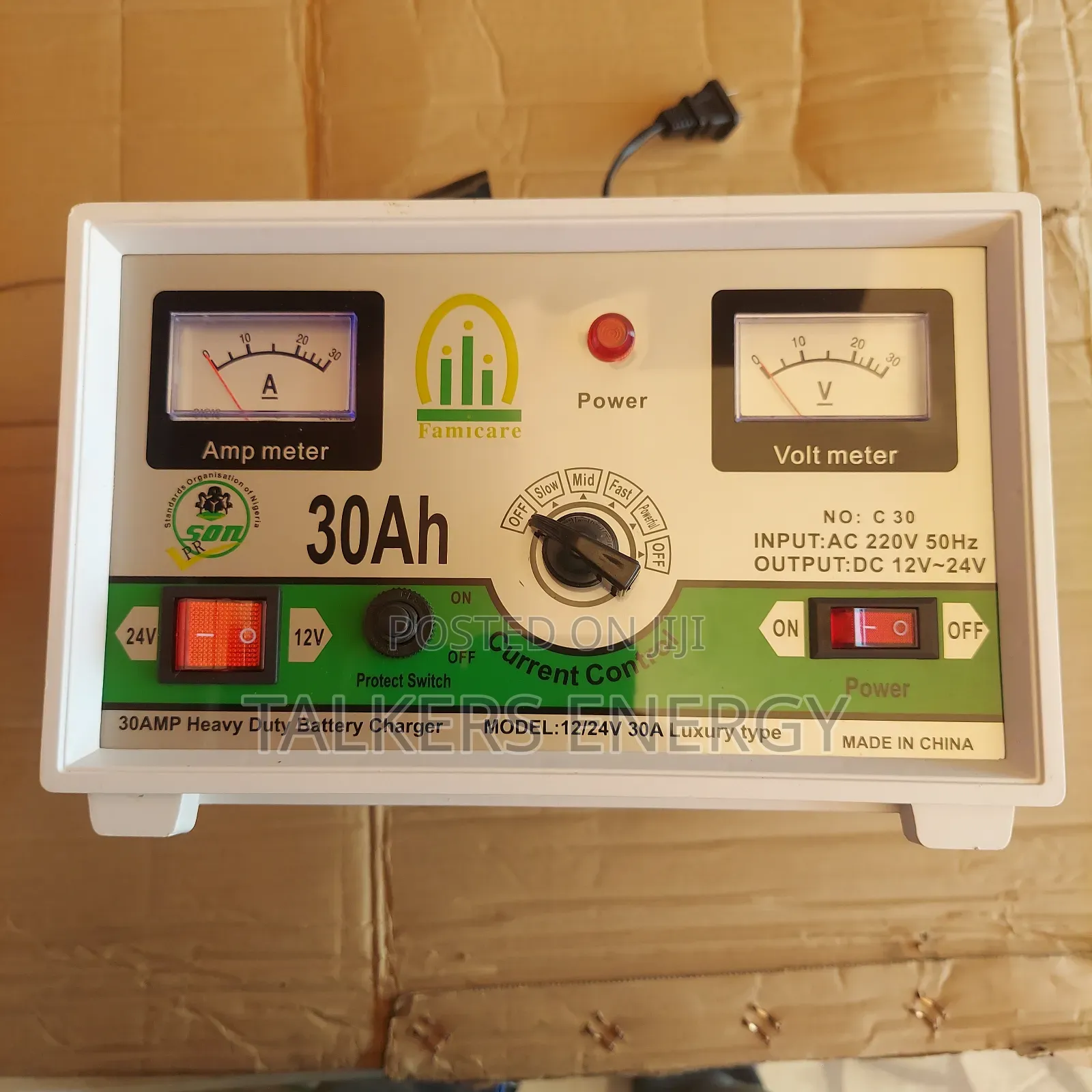 Famicare 30a Fast Battery Charger 12v/24v