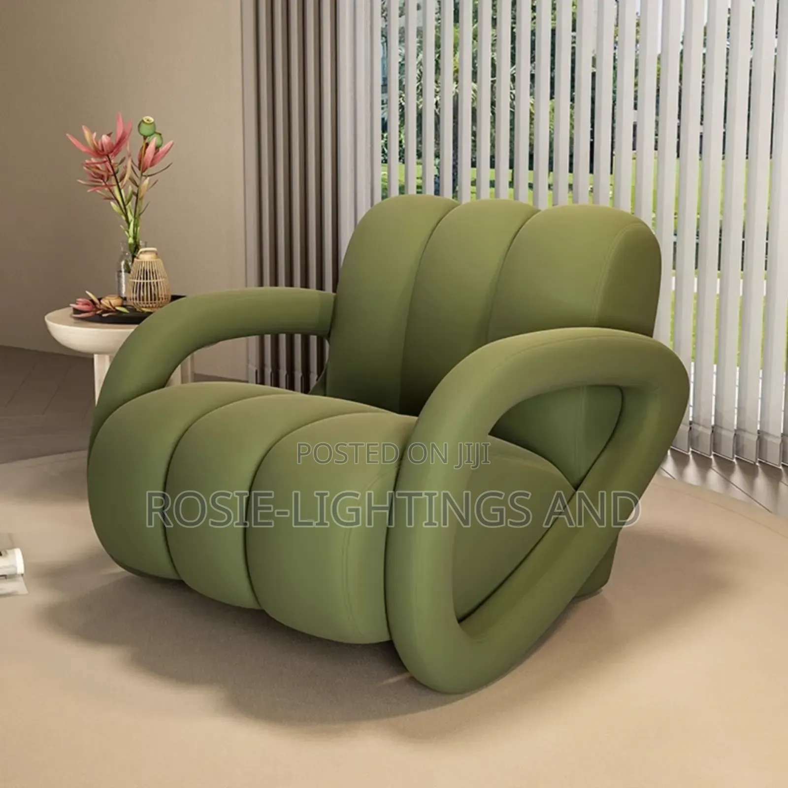 Modern Single Lazy Sofa Chair - Green