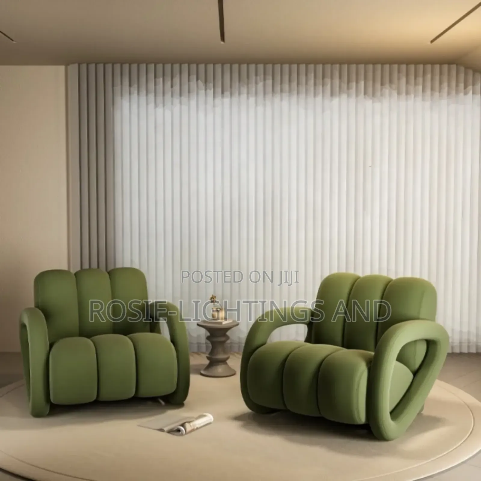 Modern Single Lazy Sofa Chair - Green