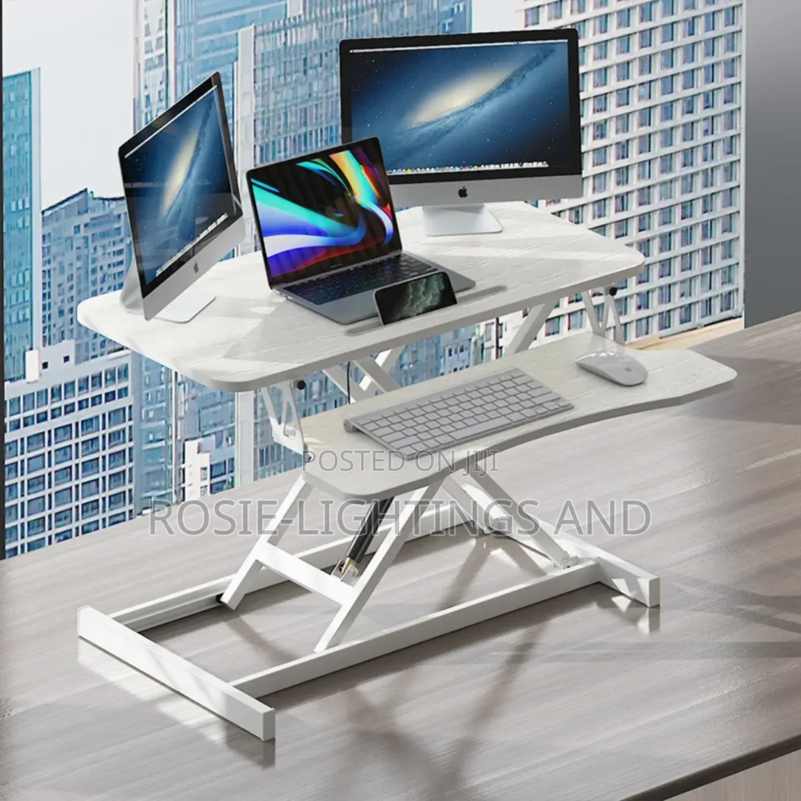 Standing Writing Desk With Adjustable Height and Foldable Design