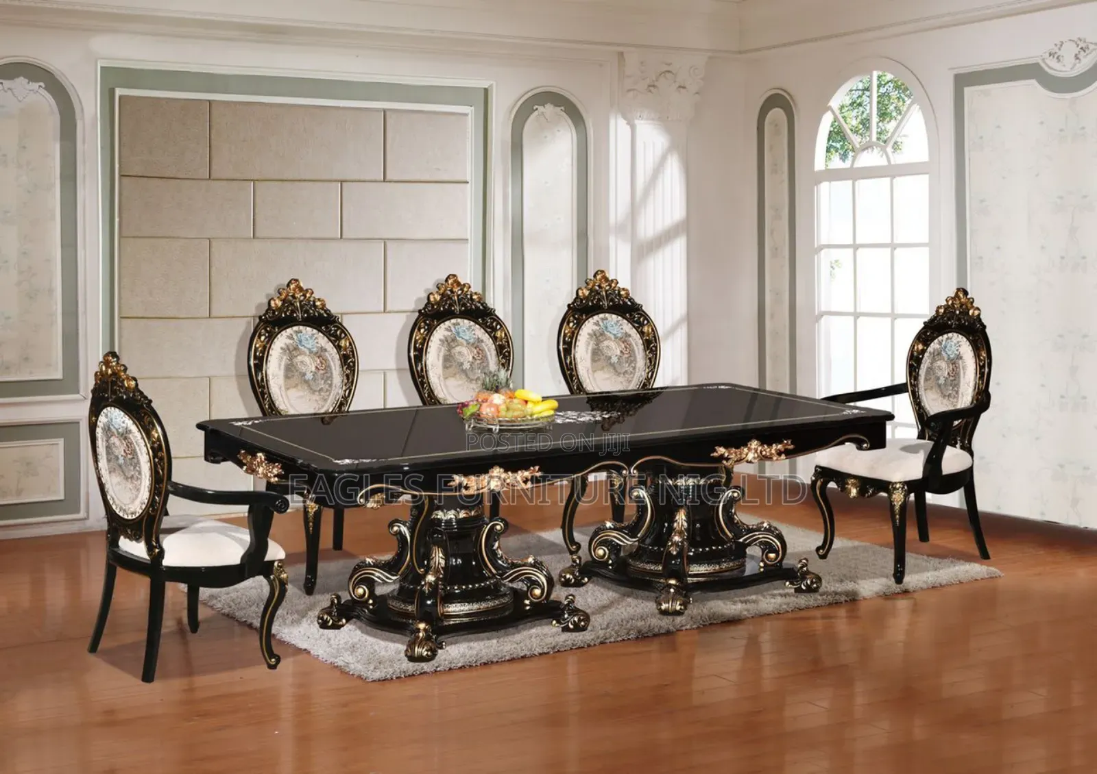 A Set of Turkish Royal Wooden Dinning Table With 8 Chairs