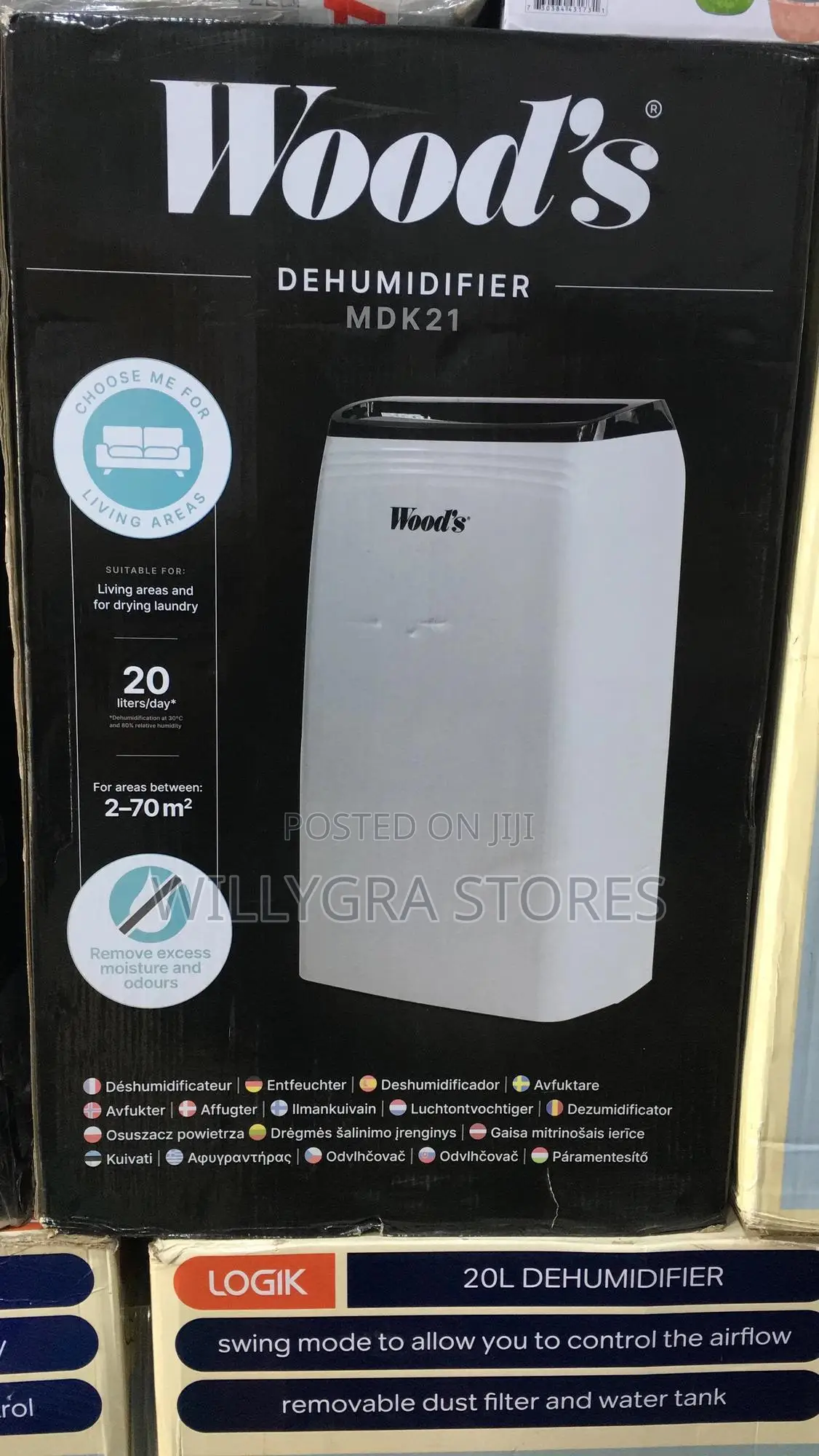 Woods Mdk21 Dehumidifier 20l