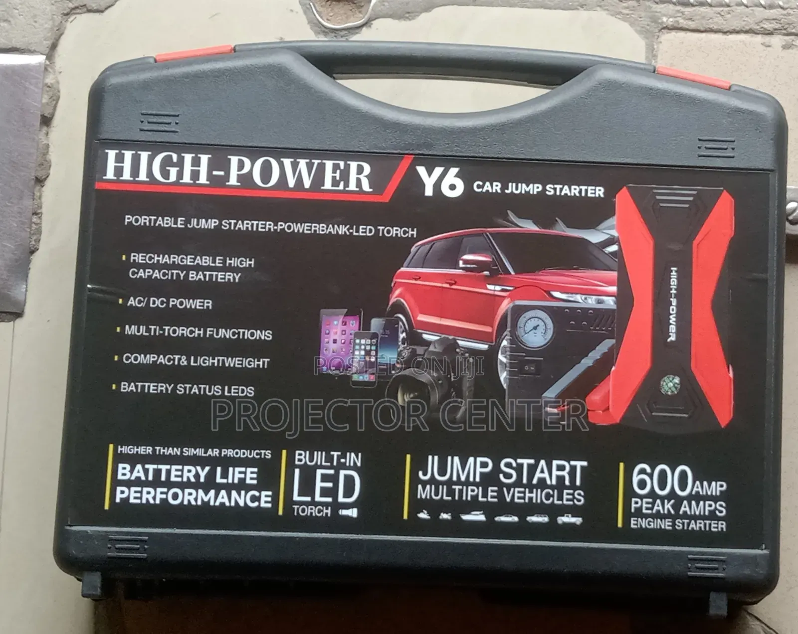 Emergency Car Battery Jump Starter With Tyre Inflator - 99800mah