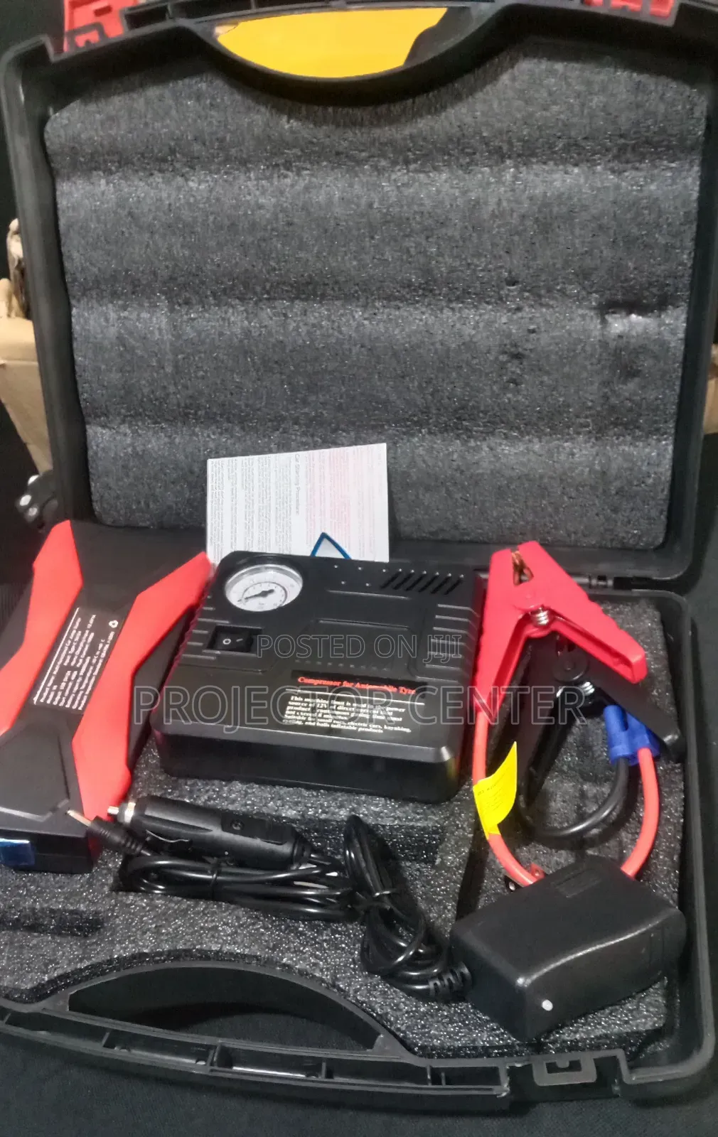 Emergency Car Battery Jump Starter With Tyre Inflator - 99800mah