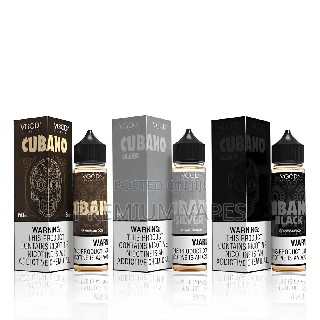 Vgod Cubano Range 50ml Shortfill Zero Nicotine (0mg)