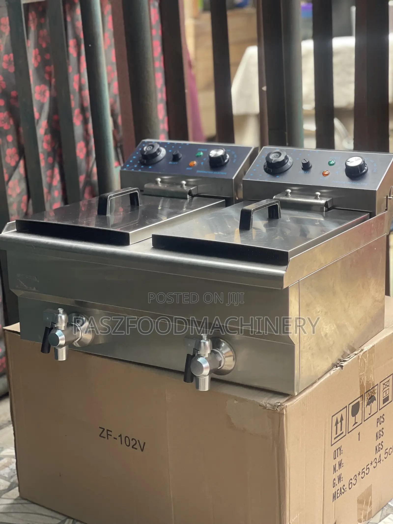 Electric Deep Fryer Double Tank With Tap