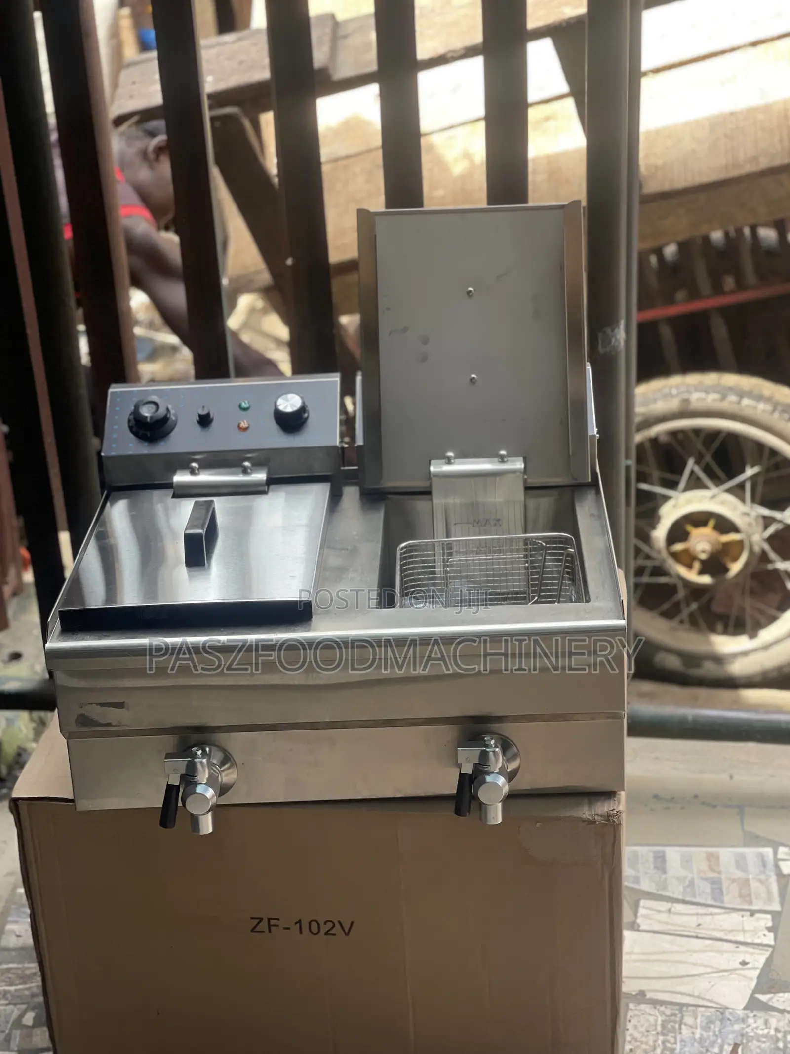 Electric Deep Fryer Double Tank With Tap