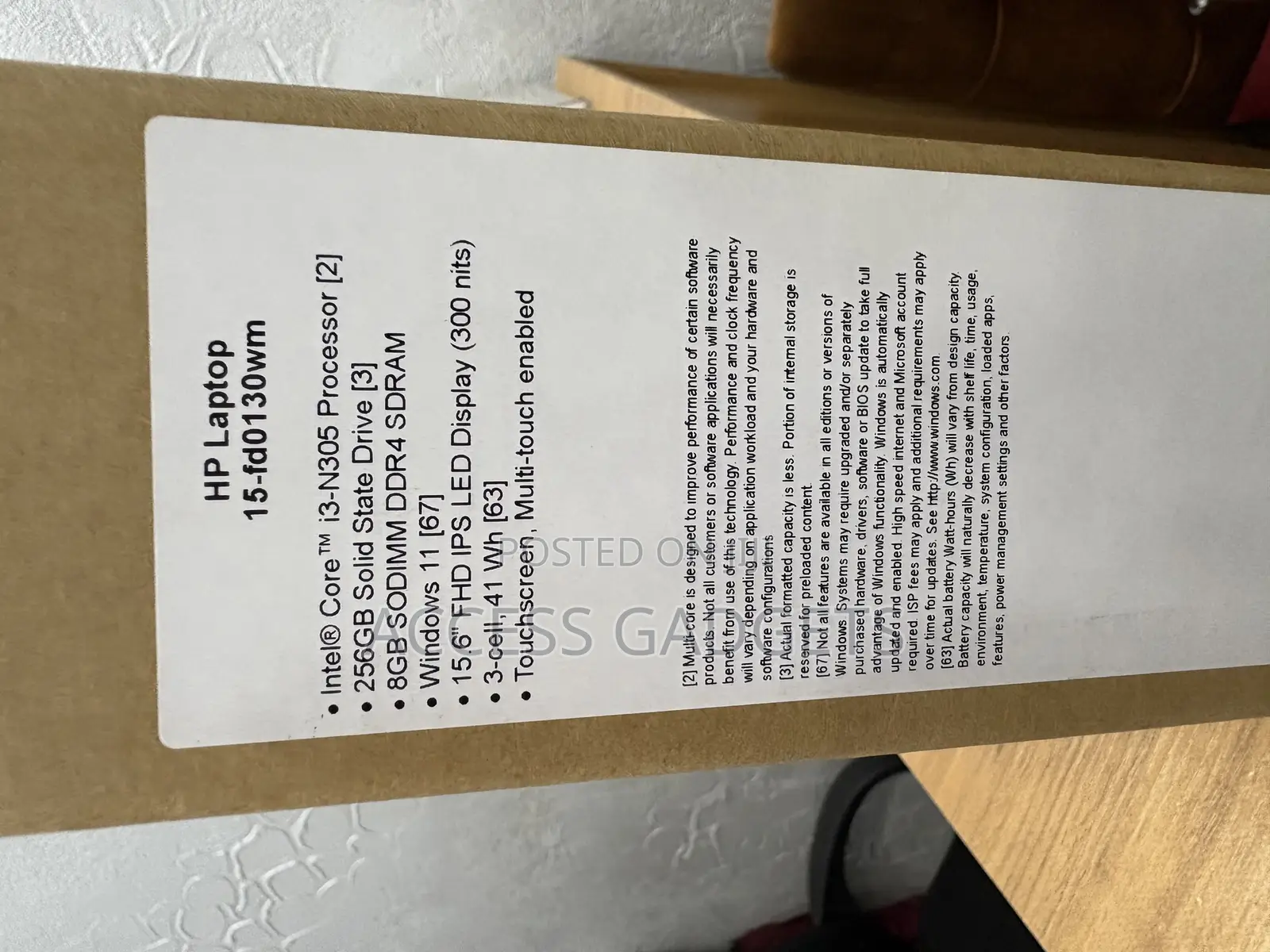 New Laptop HP 15 8GB Intel Core I3 SSD 256GB