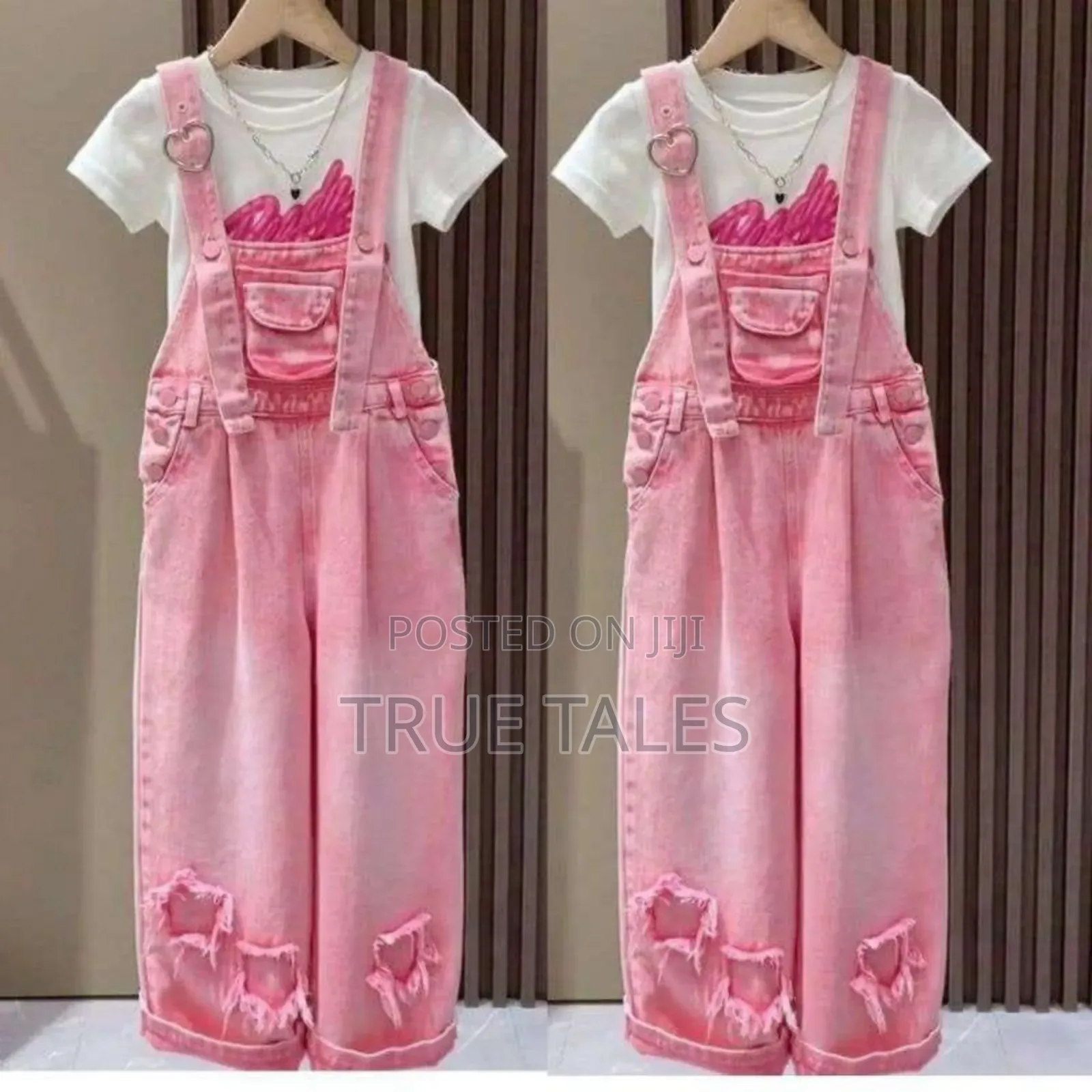 Premium Quality Top & Jeans Denim Dungarees Clothing Set Top & Bottom