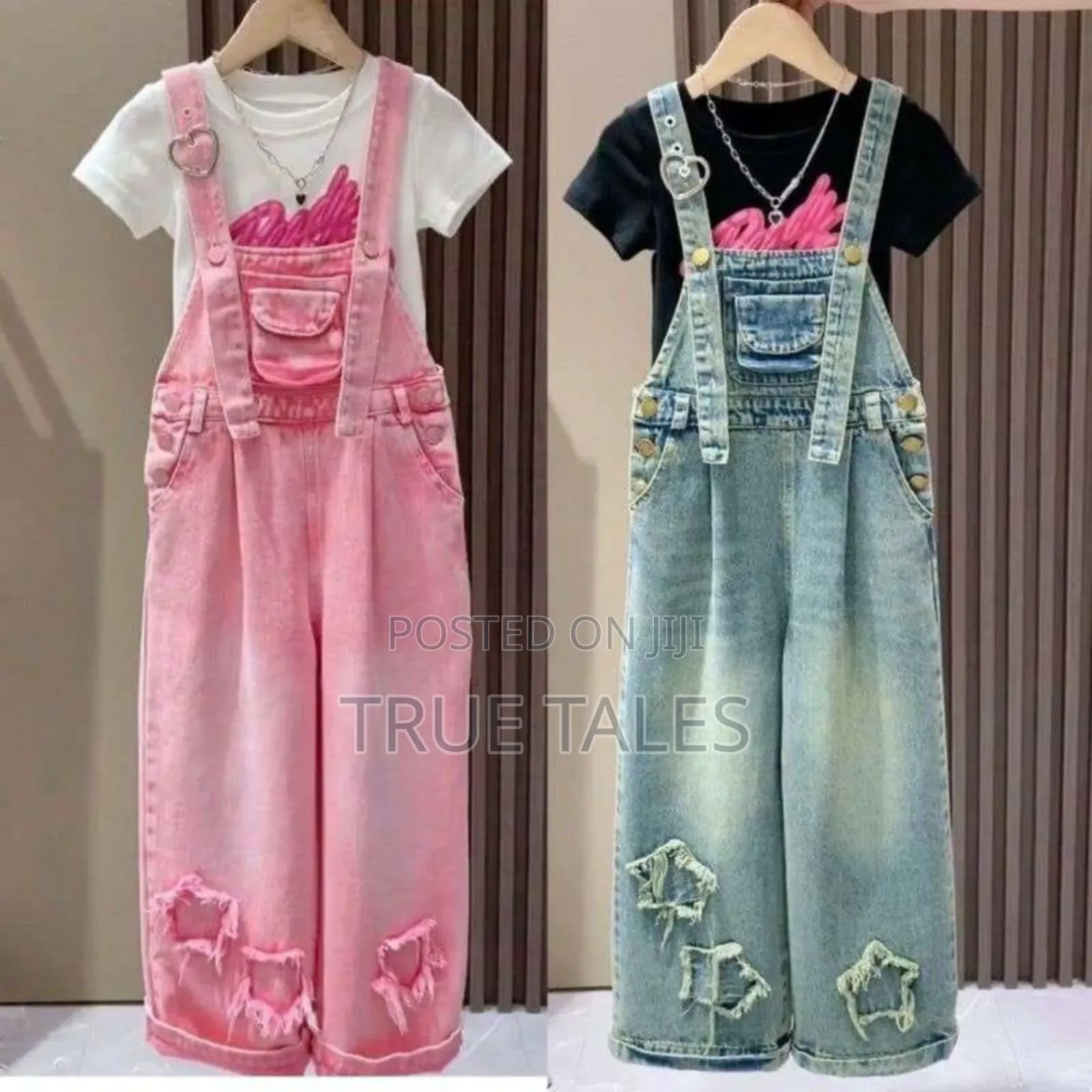 Premium Quality Top & Jeans Denim Dungarees Clothing Set Top & Bottom