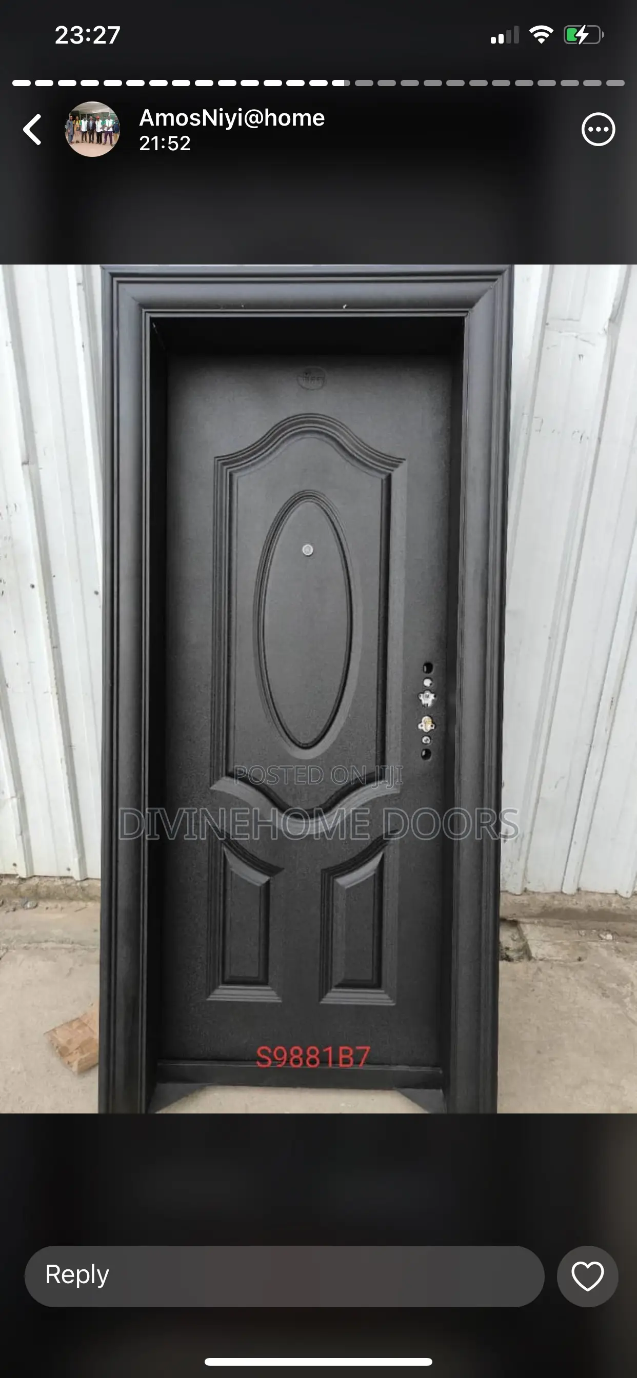 Black Three Panel Iron Door