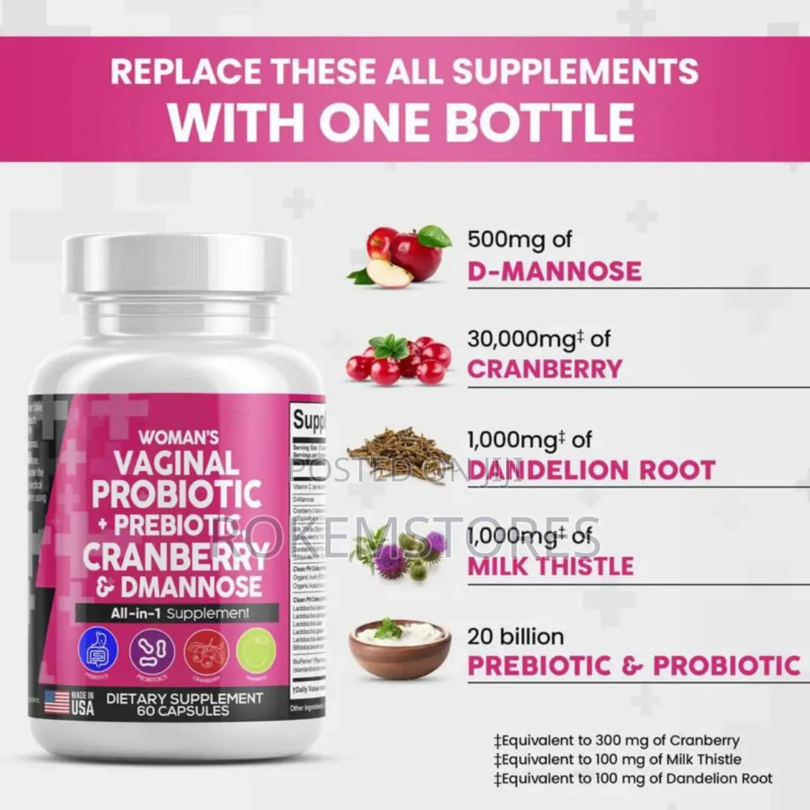 Women's Probiotics+Probiotic Cranberry D-Mannose