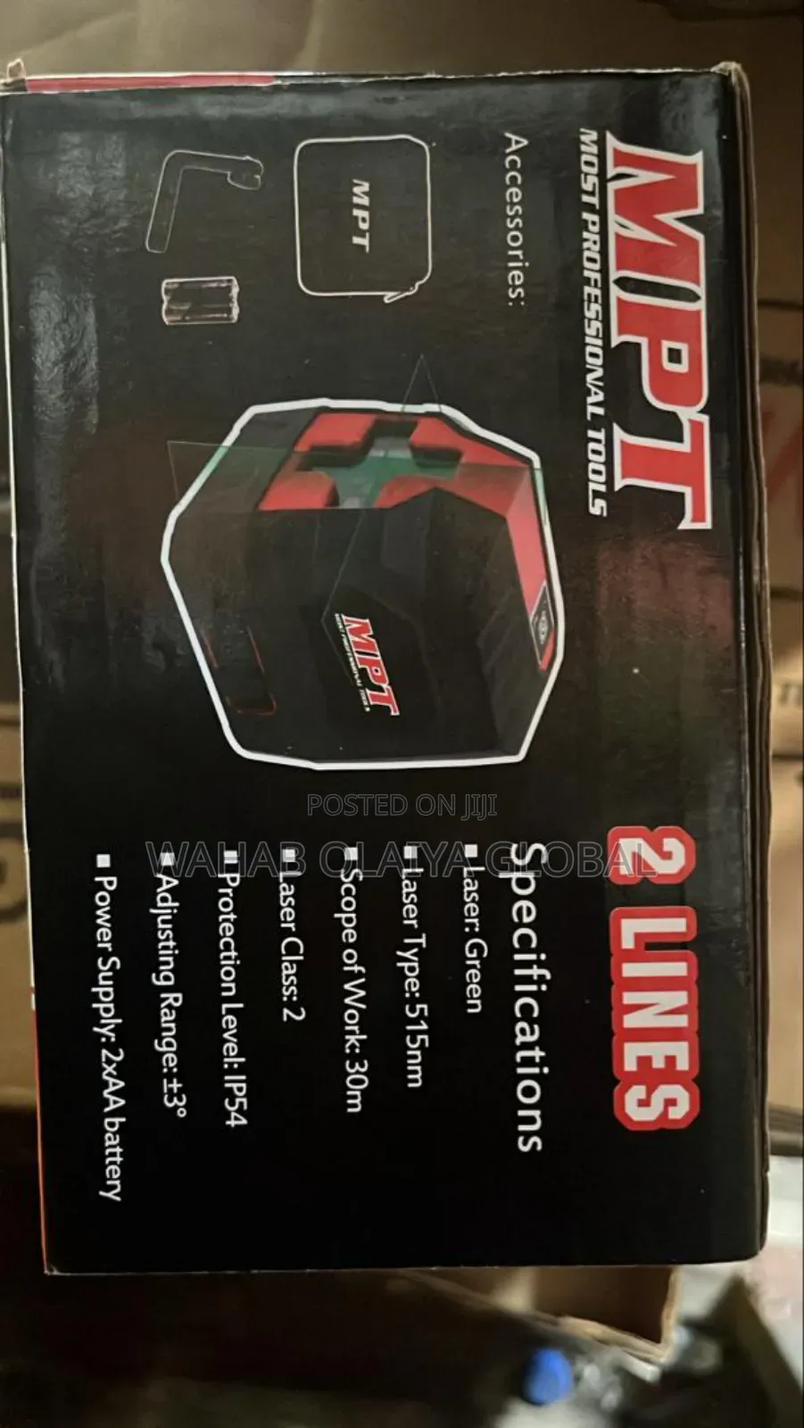 MPT 2line Laser Level With – Green Beam High-Precision Leveling Tool