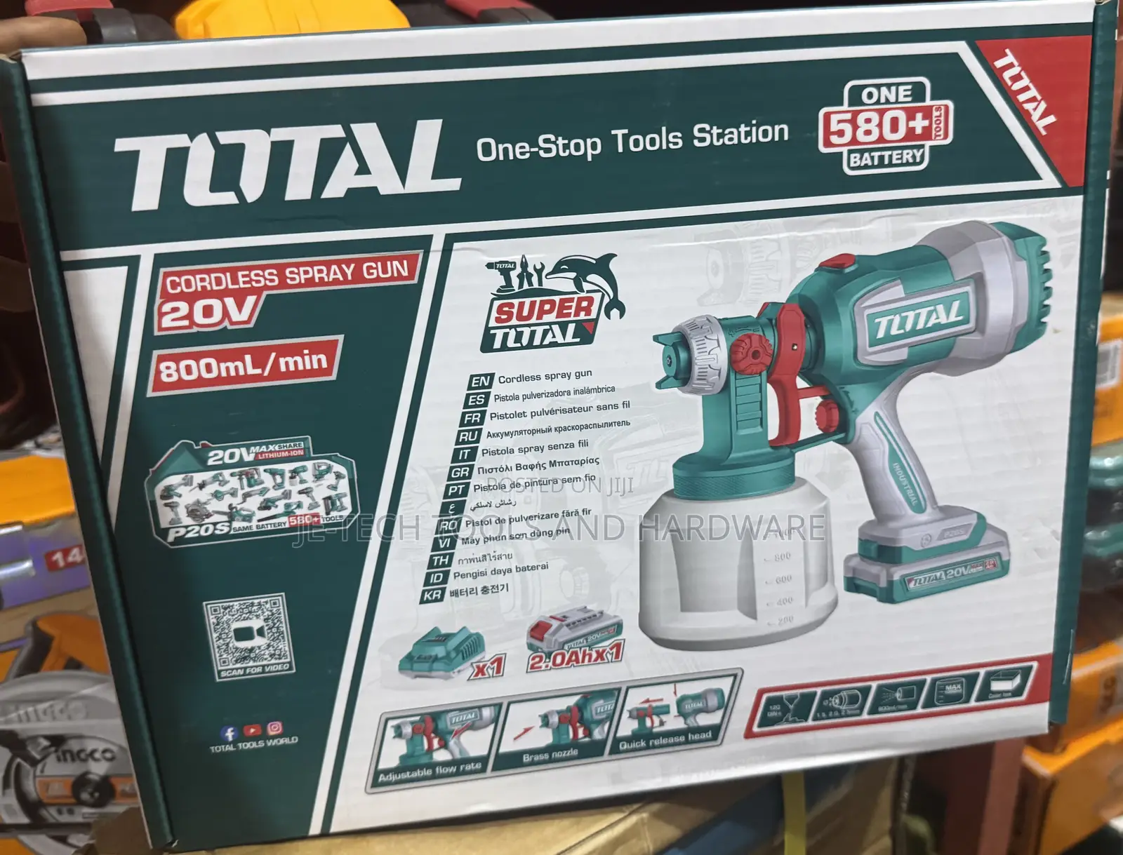 Total Cordless Spray Gun 20volt Lithium Battery