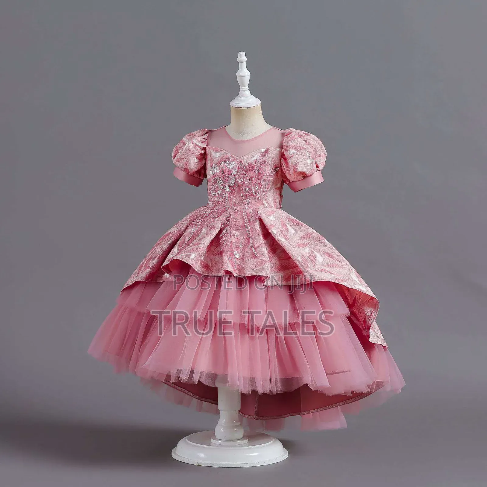 Girl's Cinderella Full Tail Ball Gown Dress . Ages 3 to 9