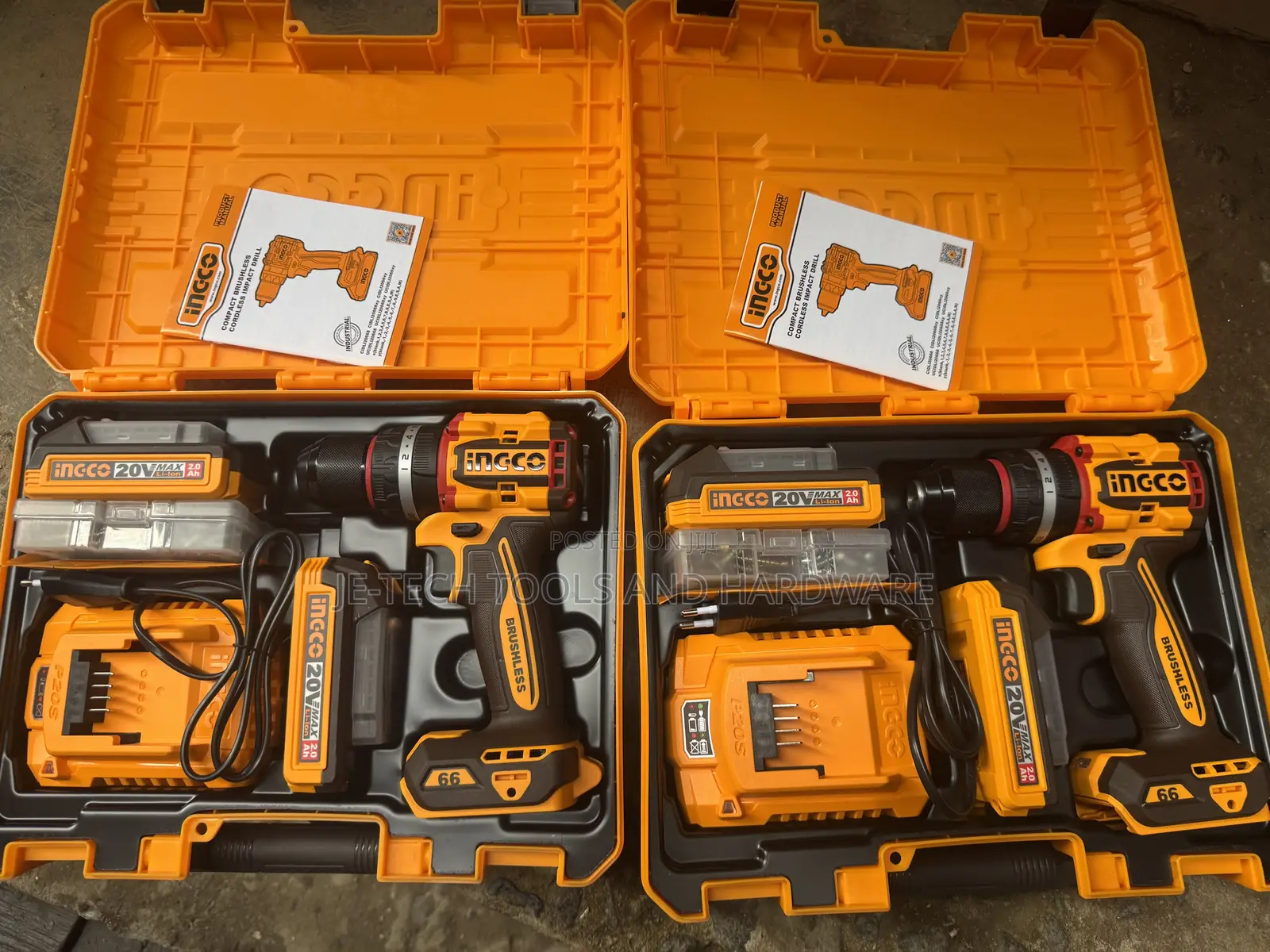 Ingco 20v Brushless Cordless Impact Drill 66nm