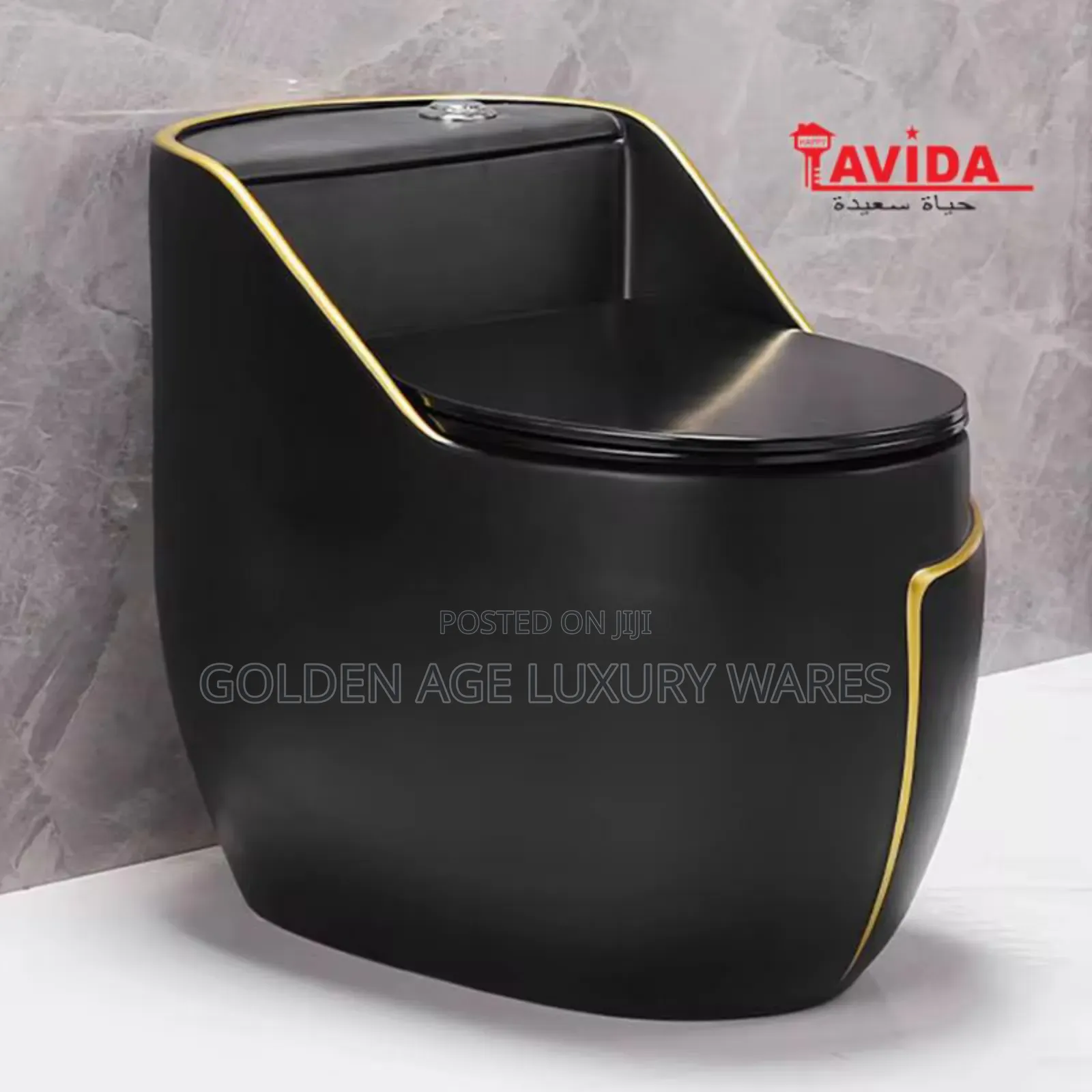 Black With Gold Line Executive Wc