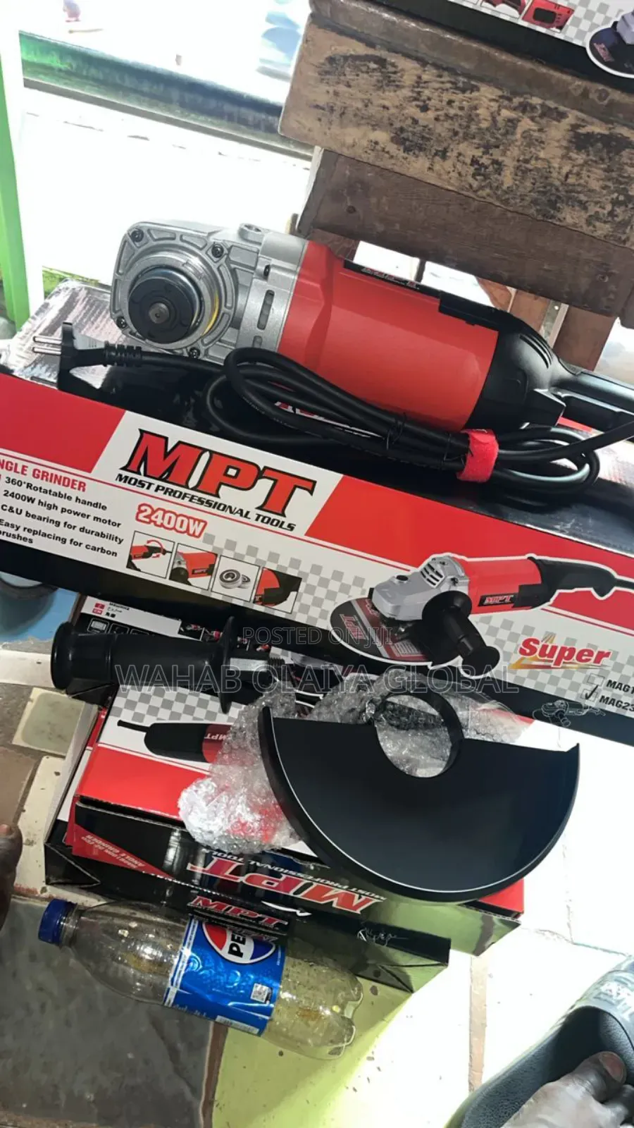 MPT Angle Grinder 2400w 230mm (9”) – Heavy-Duty Copper Motor
