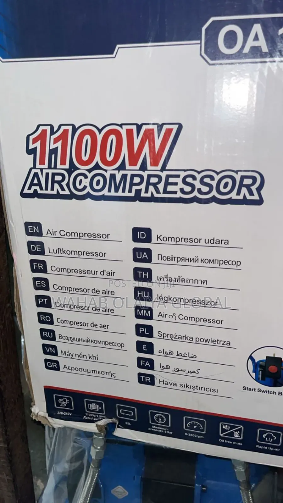 Maxmech 1100w Air Compressor Oa-1100-25l – Durable Powerful