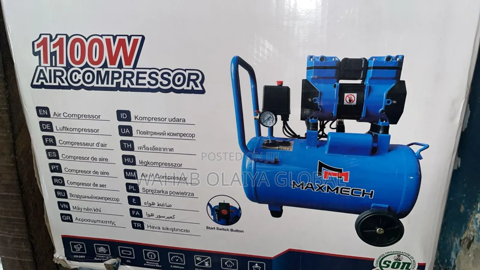 Maxmech 1100w Air Compressor Oa-1100-25l – Durable Powerful