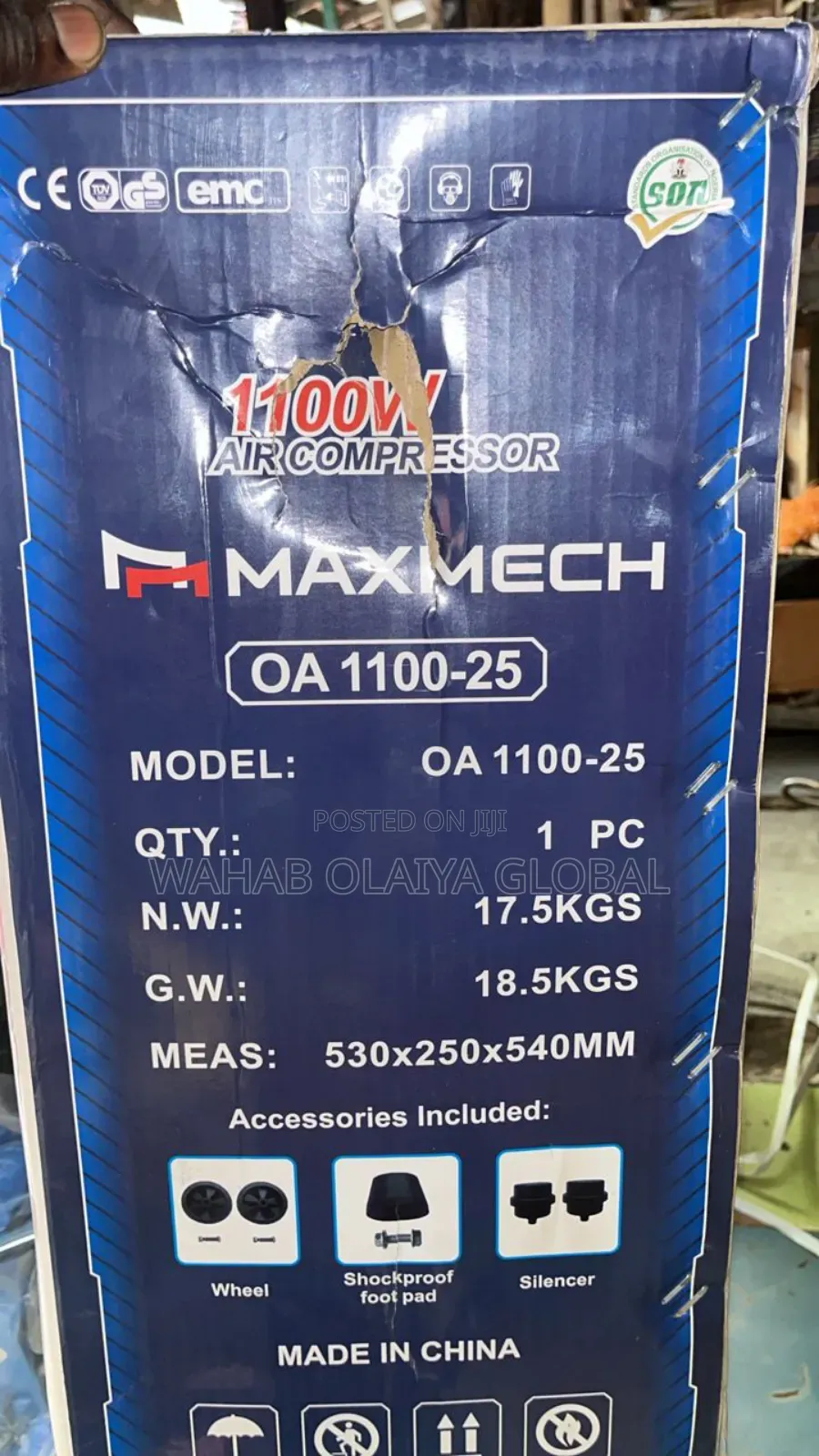Maxmech 1100w Air Compressor Oa-1100-25l – Durable Powerful