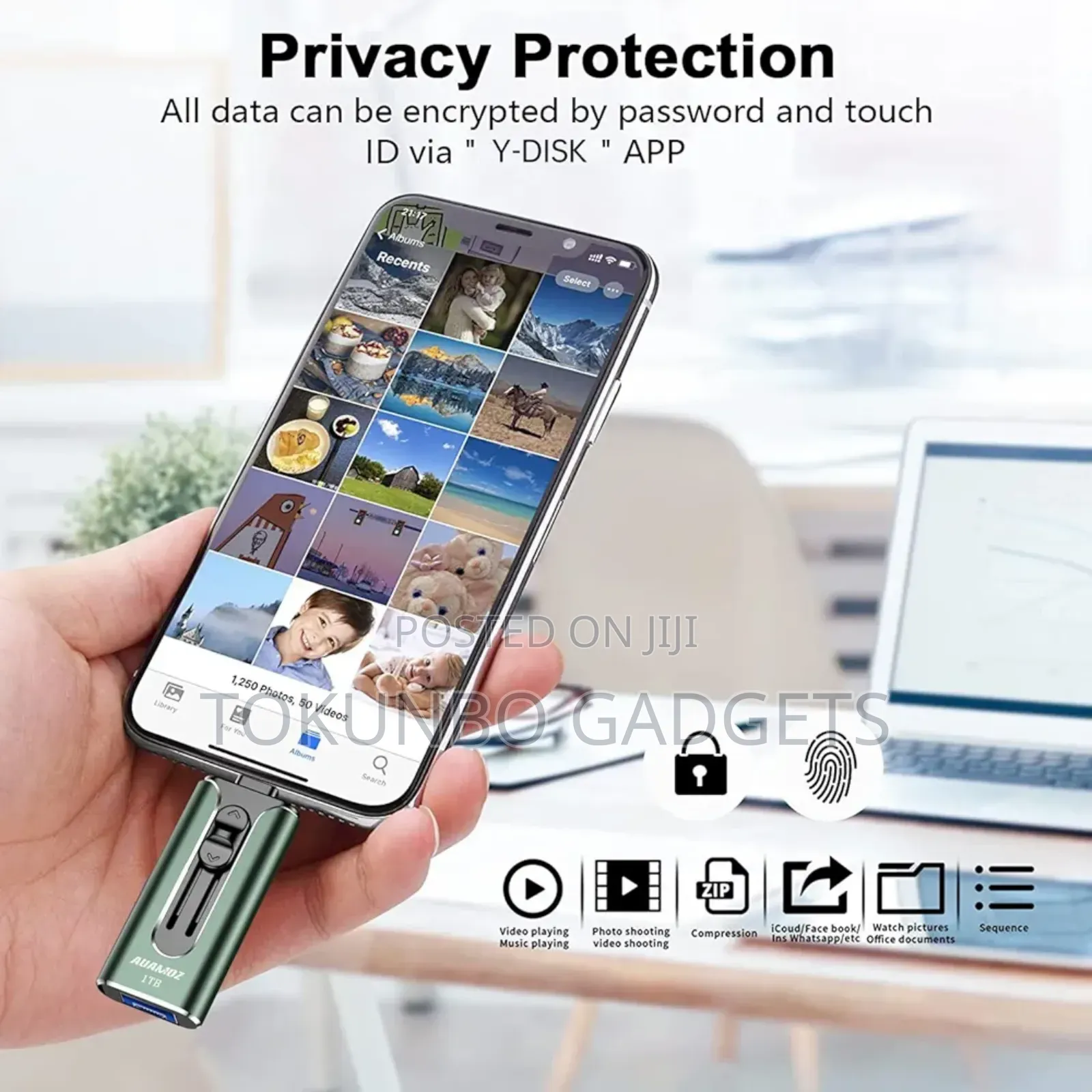1tb Usb3.0 Auamoz 3 In 1 Flash Drive