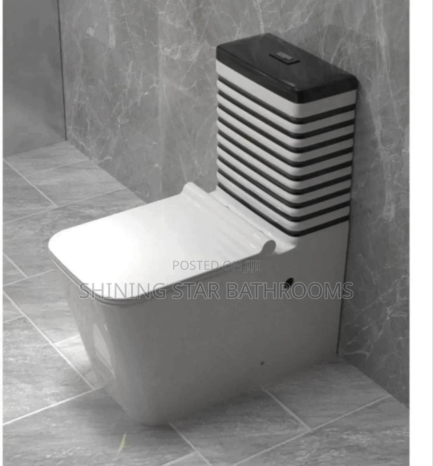 Executive Gold Stripe Toilet Set With Basin