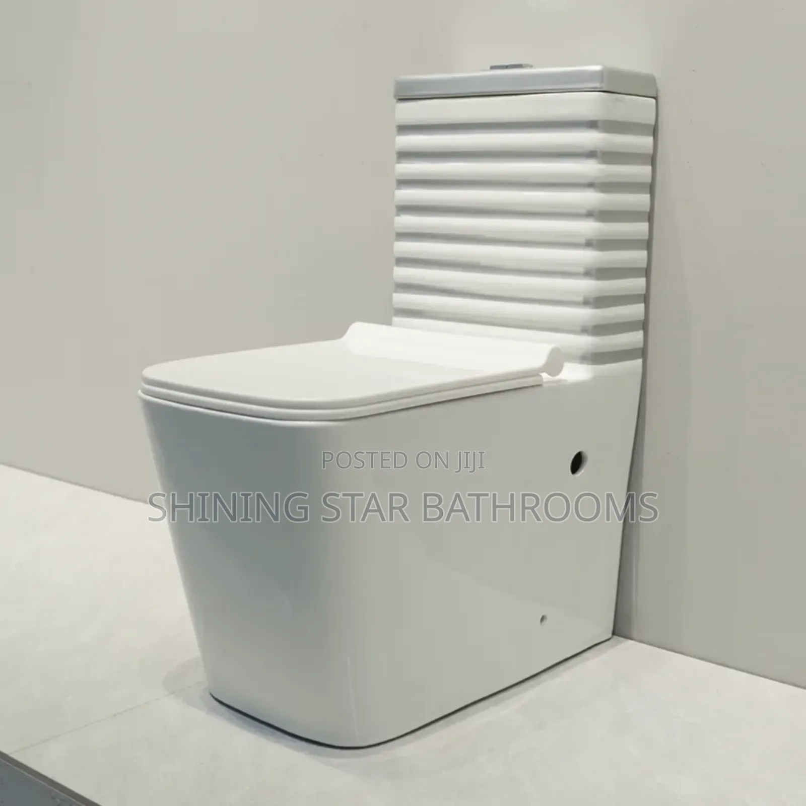 Marble White Patterned Toilet Set