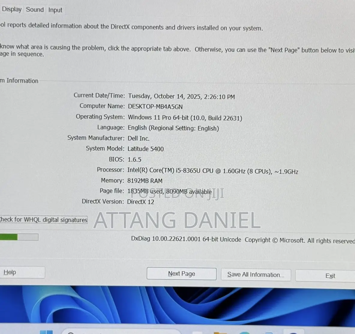 Laptop Dell Latitude 5400 8GB Intel Core i5 SSD 256GB