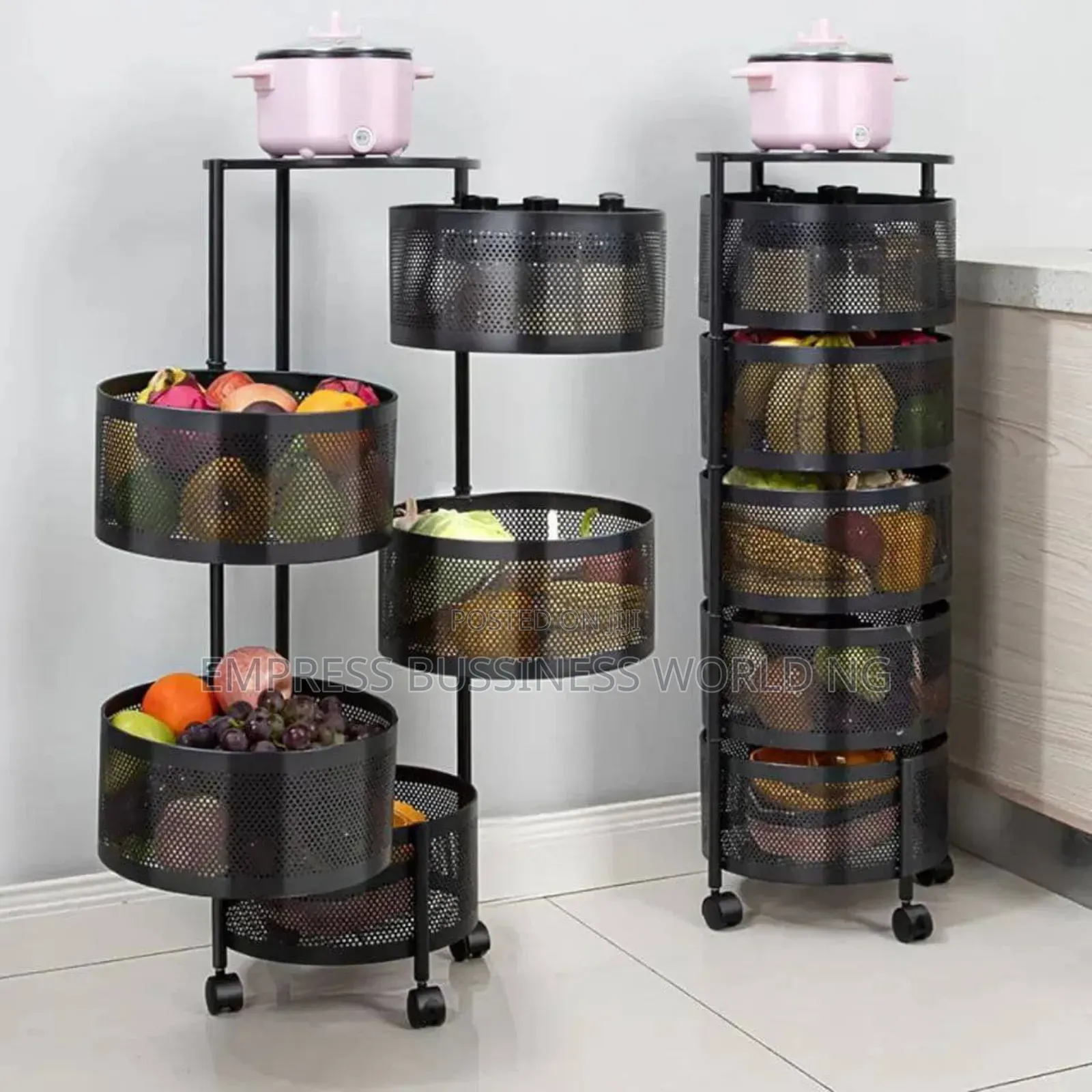 5 Layers Square and Round Shape Organizing Basket
