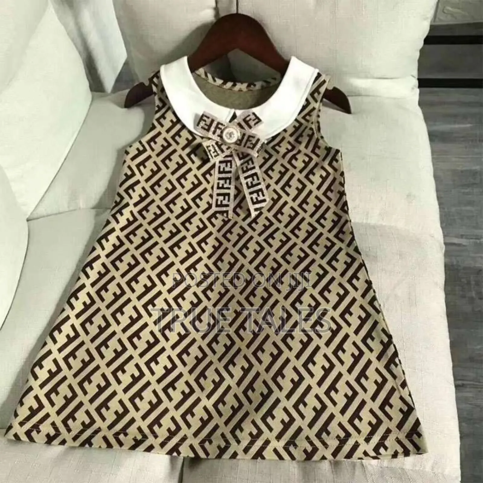 Girls Fendi A Line Cute Dress