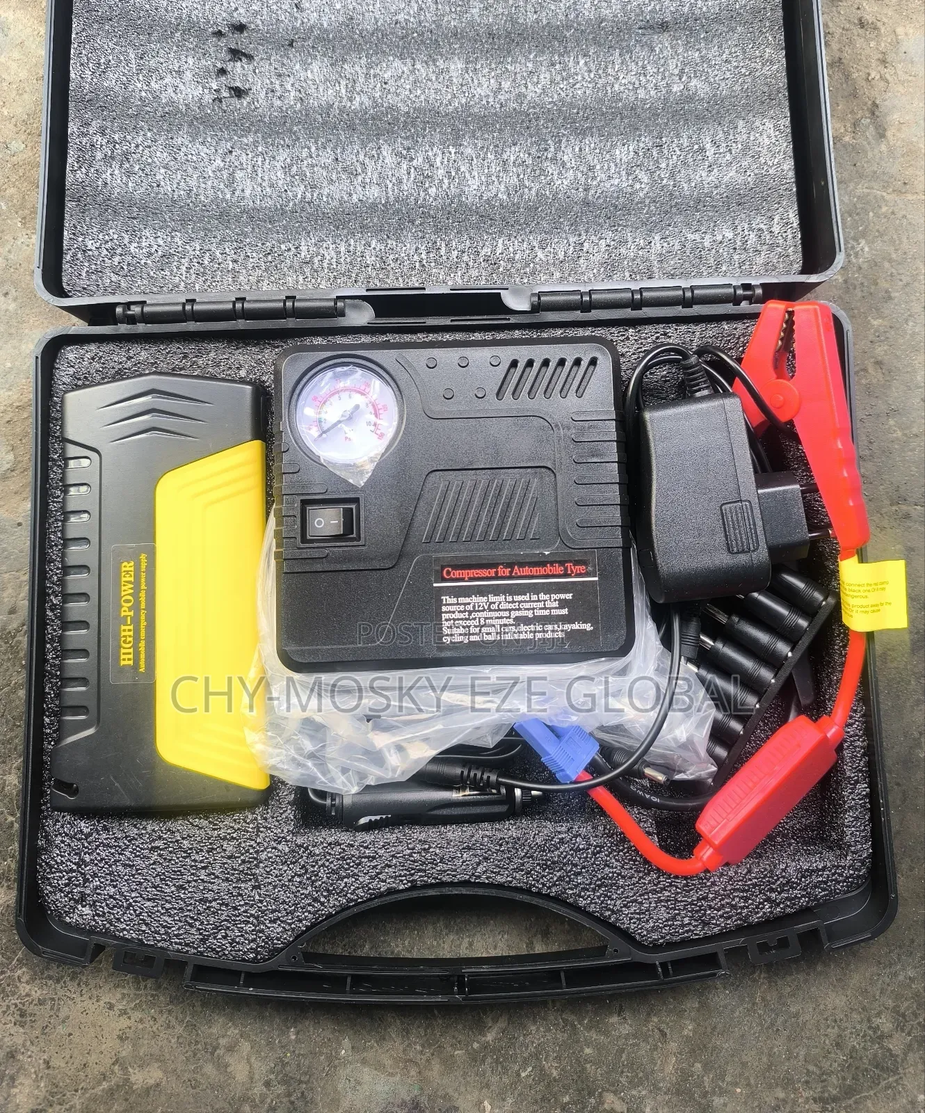 Car Jumper Starter With Tyre Inflator Kit