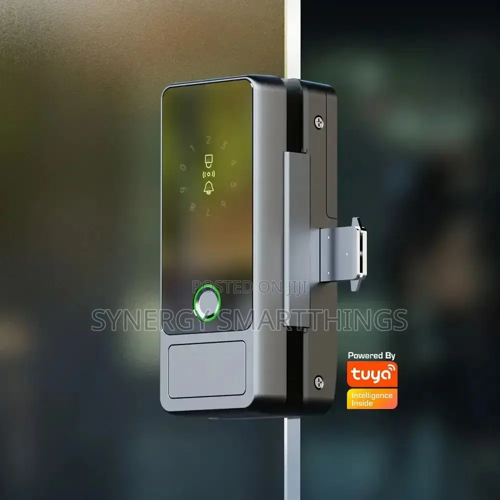 Tuya Smart Wi-Fi Glass Door Lock With Fingerprint, Rf Card and Key