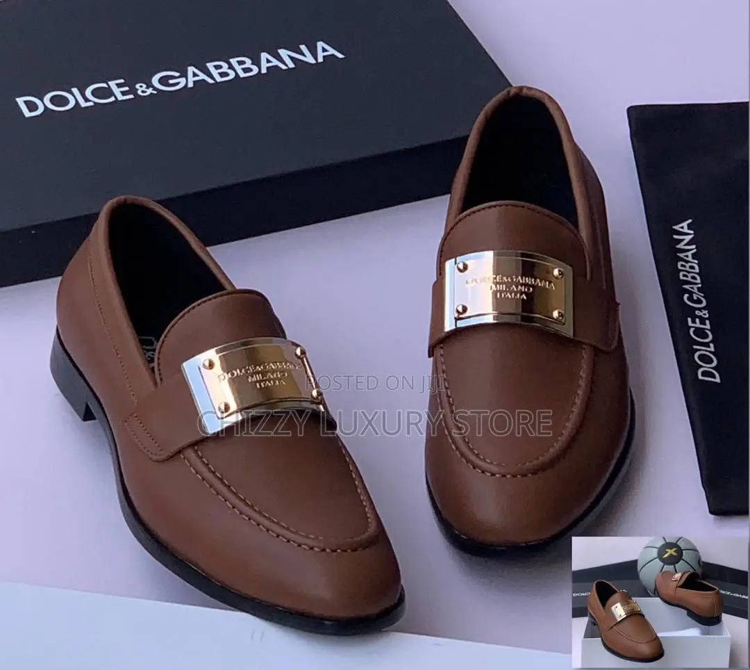Dolce Gabbana Quality Luxury Men Genuine Leather Shoe
