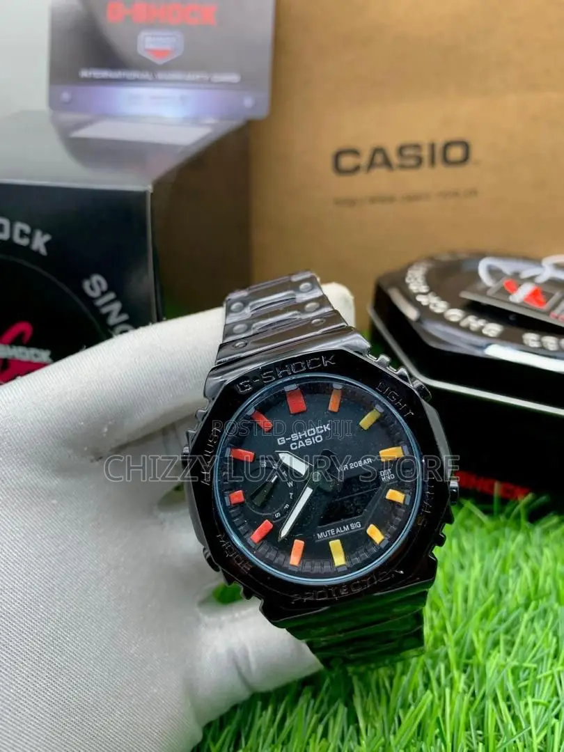 G-Shock Casio Quality Luxury Men Chain Strap Wristwatch