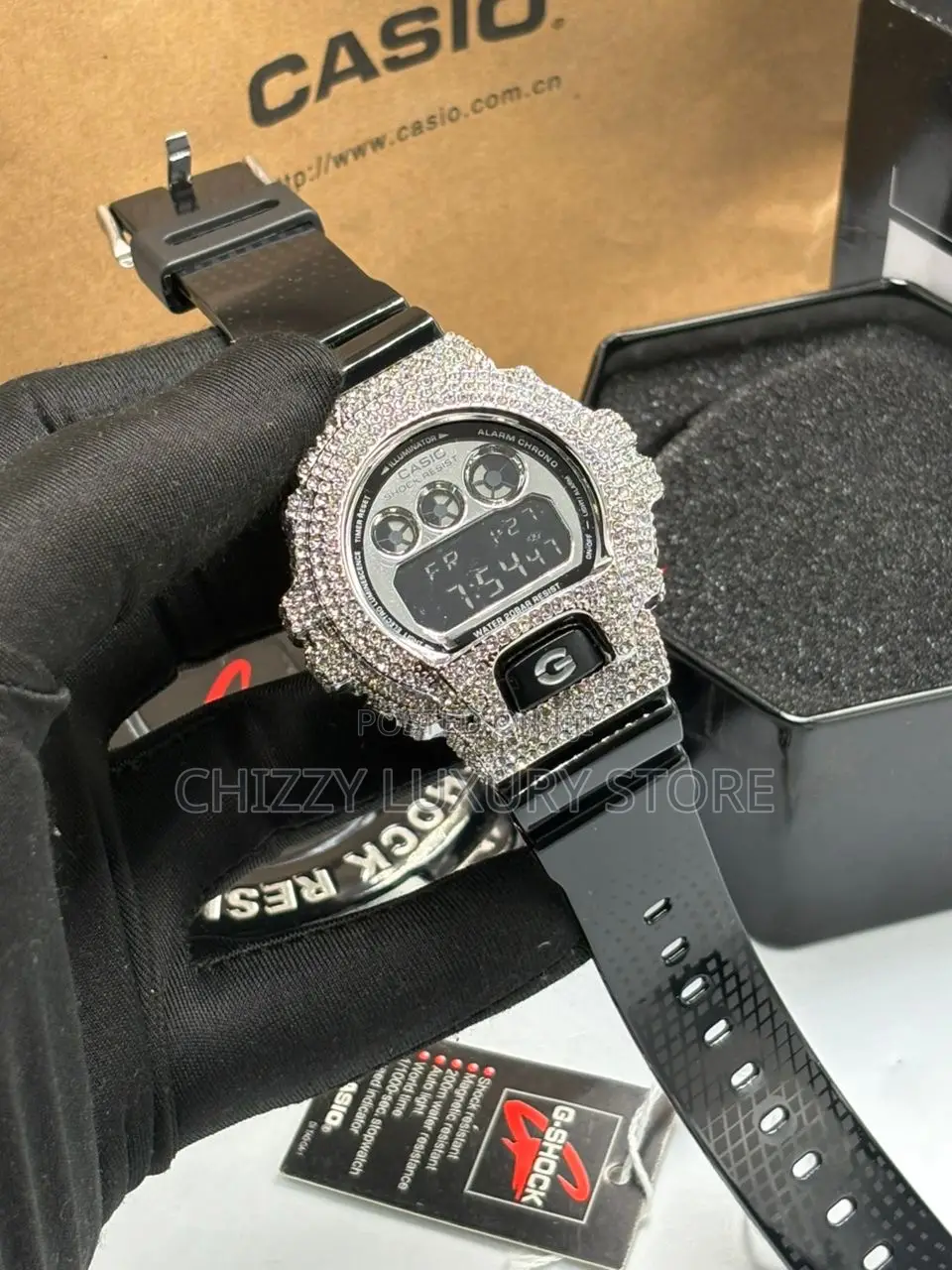 Gshock Dw-6900 Luxury Series With a Crystal-Encrusted Beze