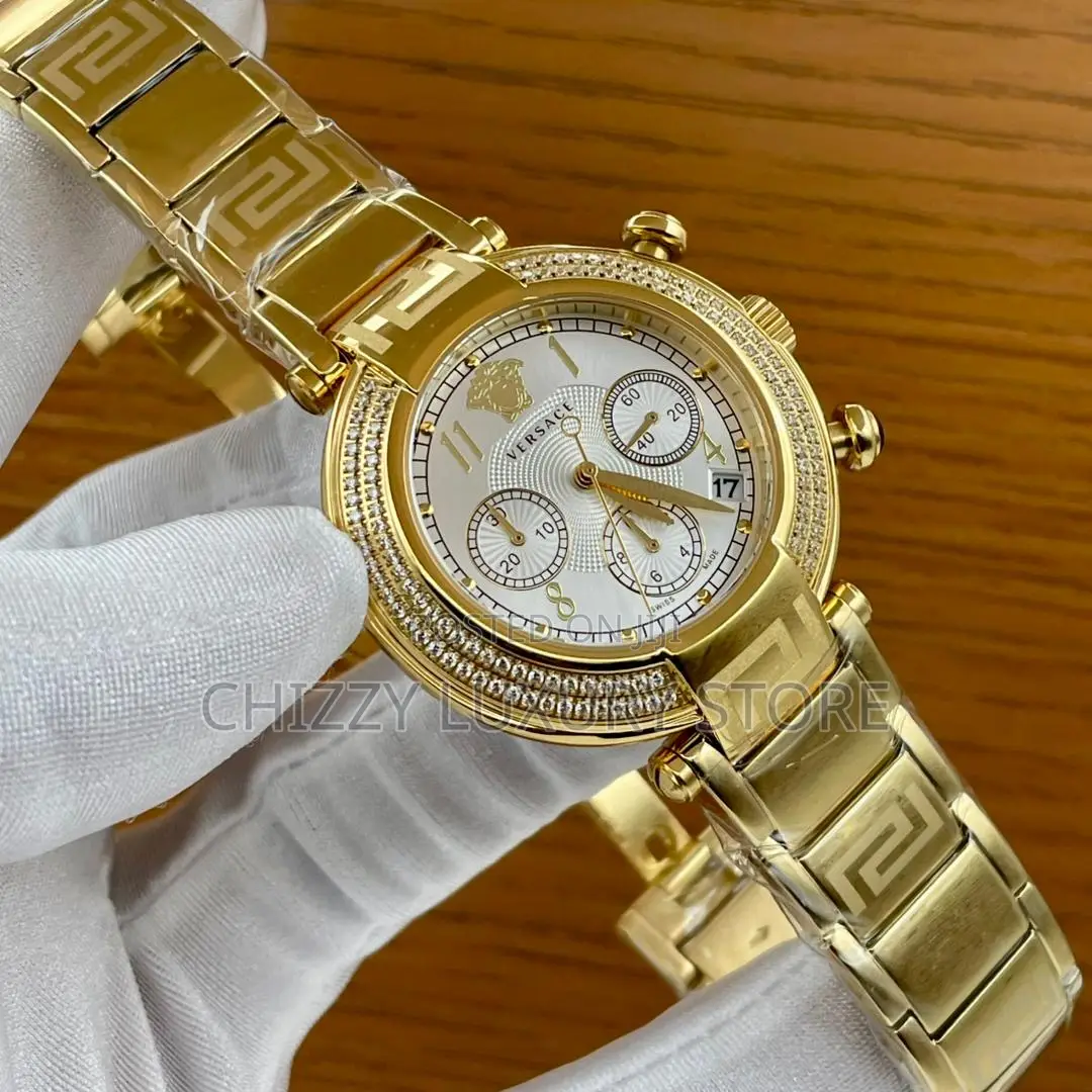 Versace Quality Luxury Ladies Chain Strap Wristwatch