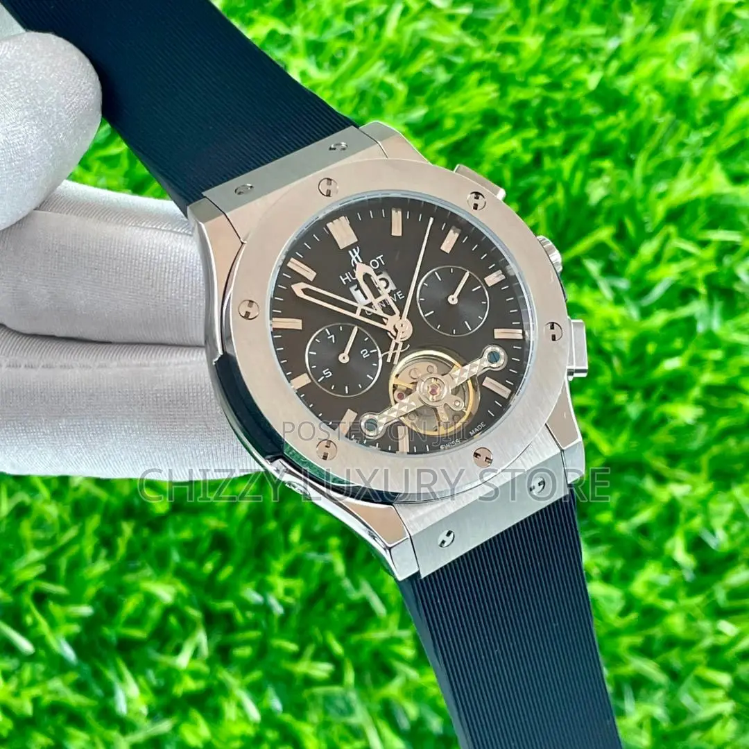 Hublot Quality Luxury Men Genuine Leather Wristwatch