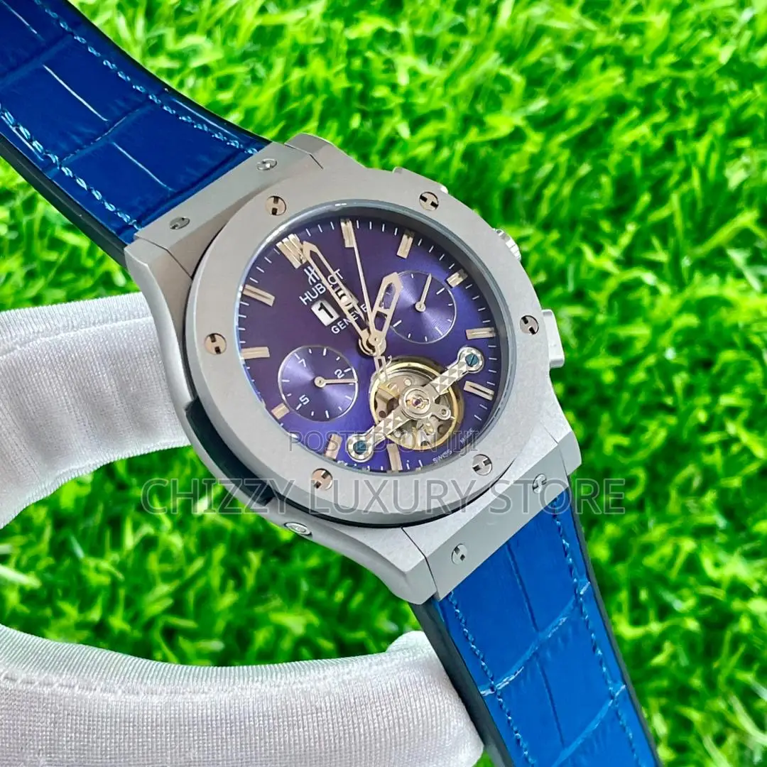 Hublot Quality Luxury Men Genuine Leather Wristwatch