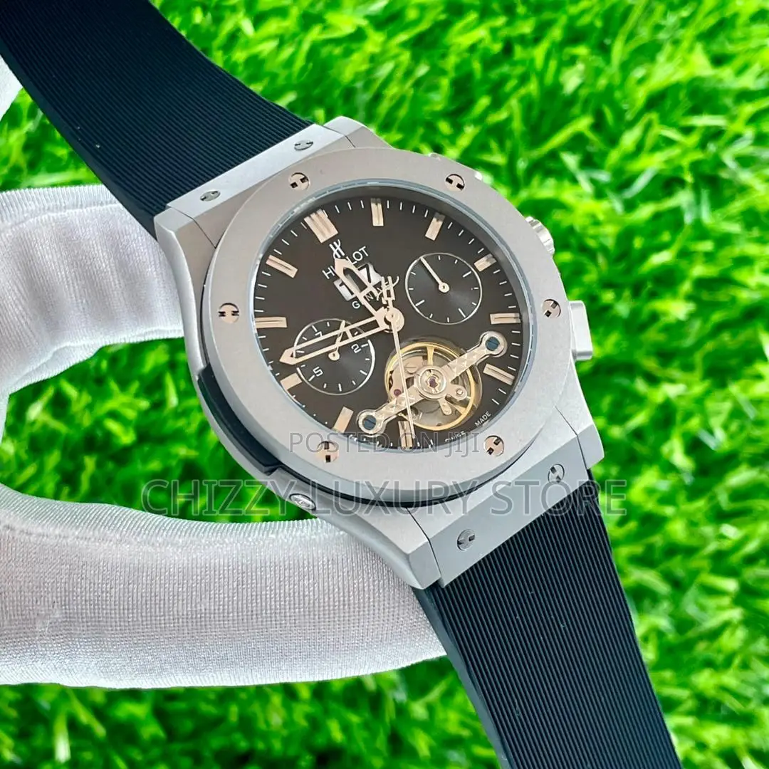 Hublot Quality Luxury Men Genuine Leather Wristwatch