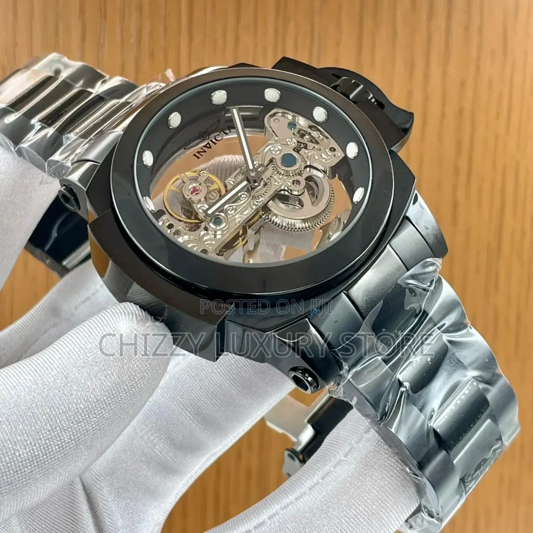Invicta Quality Luxury Men Chronograph Chain Strap Wristwatch