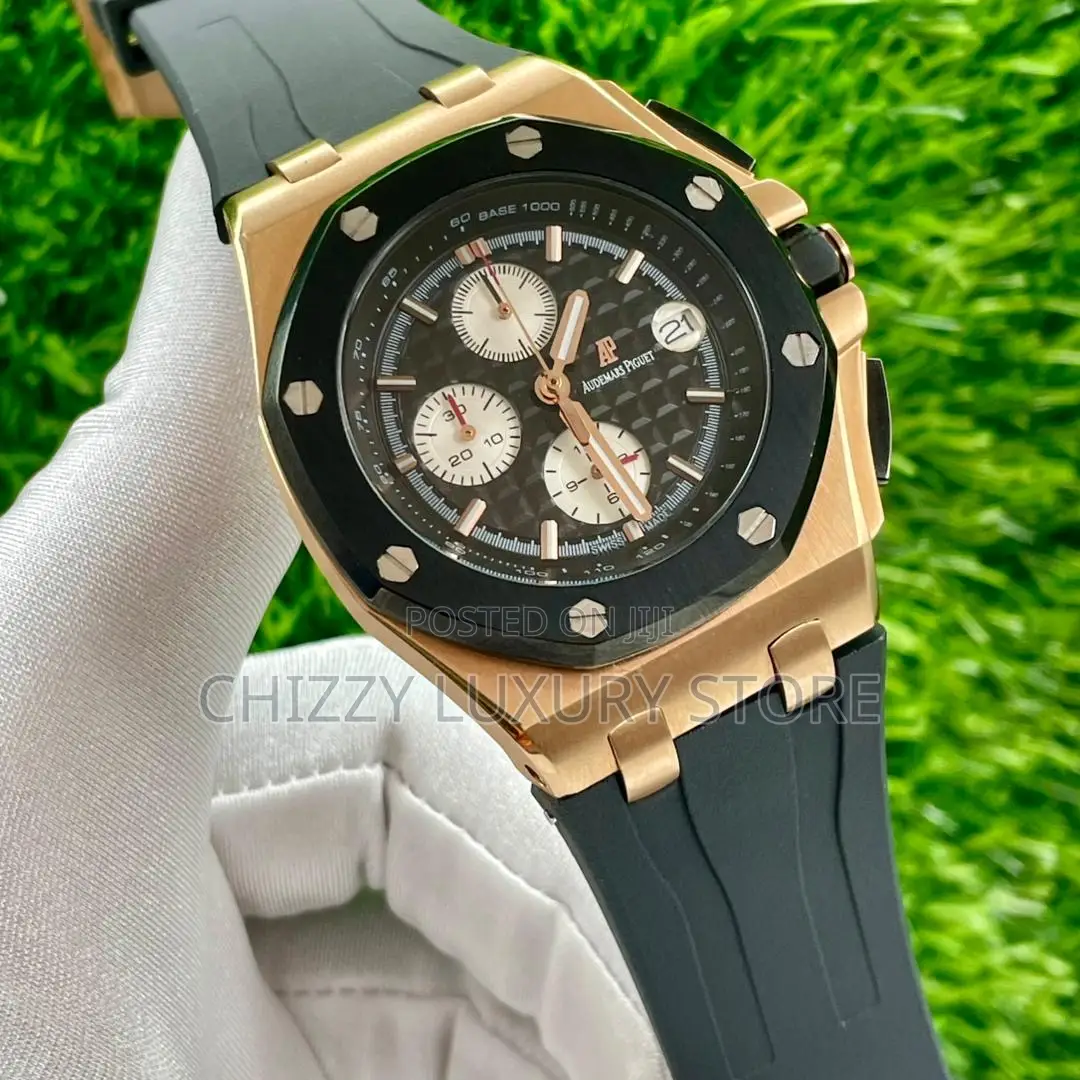 Audemars Piguet Quality Luxury Men Rubber Strap Wristwatch