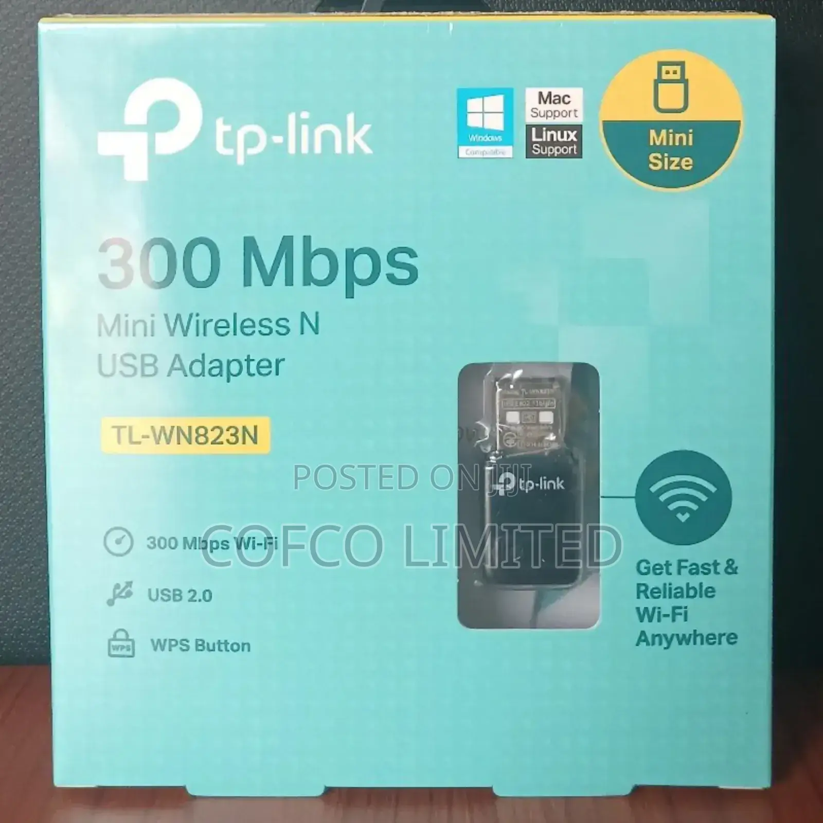 Tp-Link 300mbps Mini Wireless N Usb Adapter (Model Tl-Wn823n)