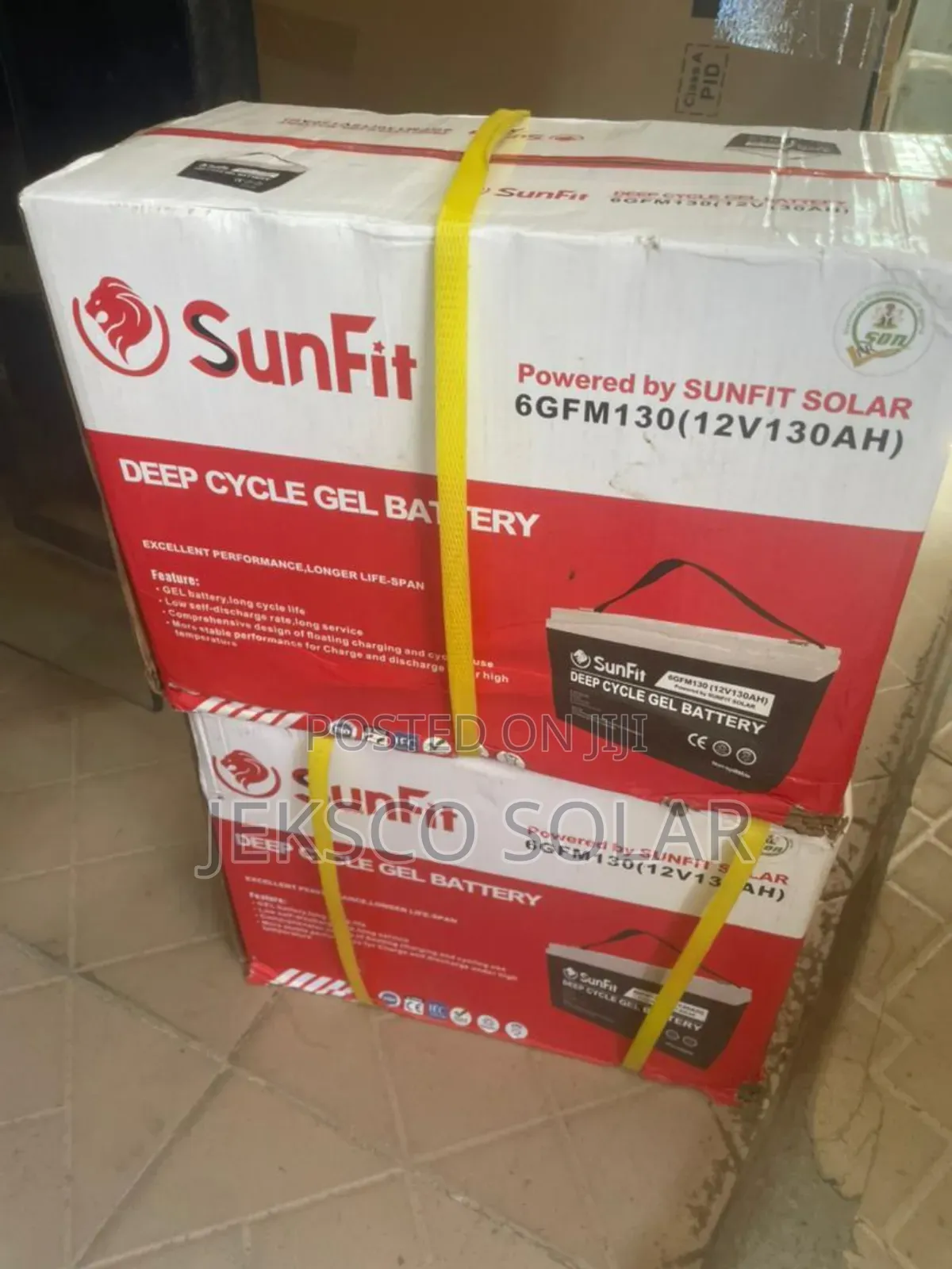 130ah Sunfit Dry Cell Solar Battery, 12v