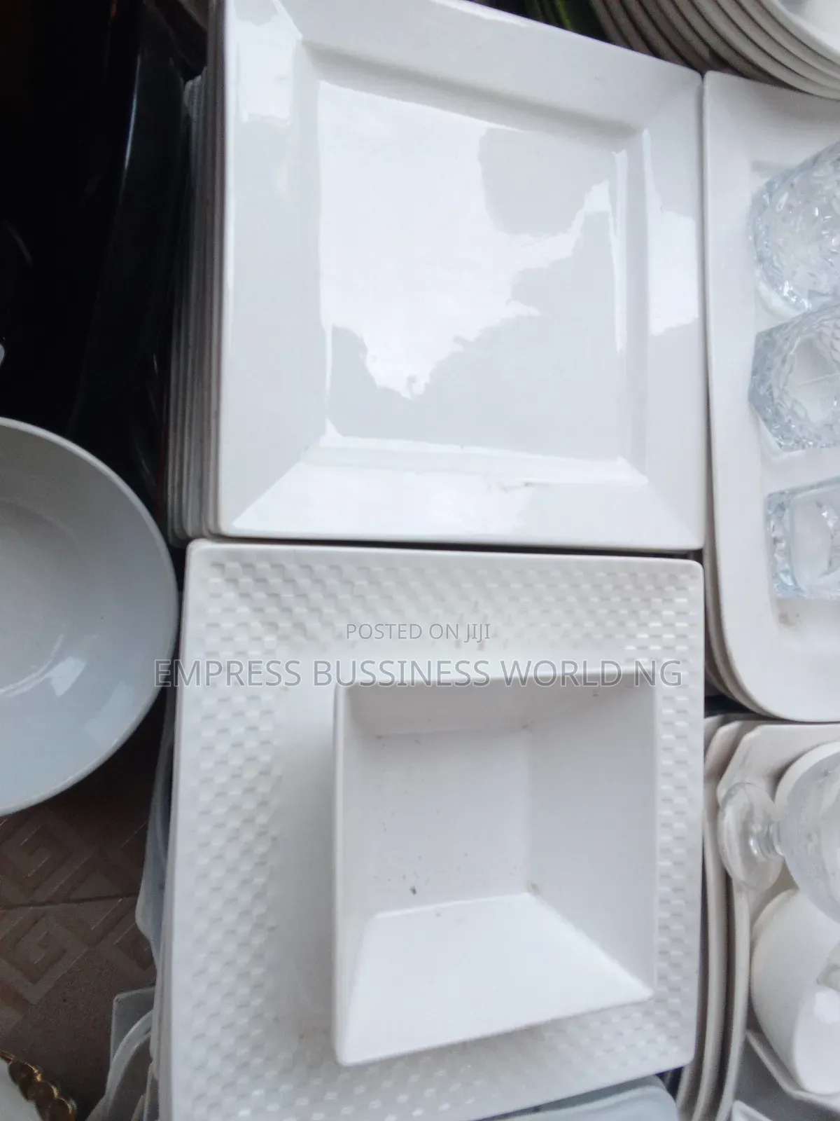 White Breakable Plates Set -6 Flats and 6 Bowls