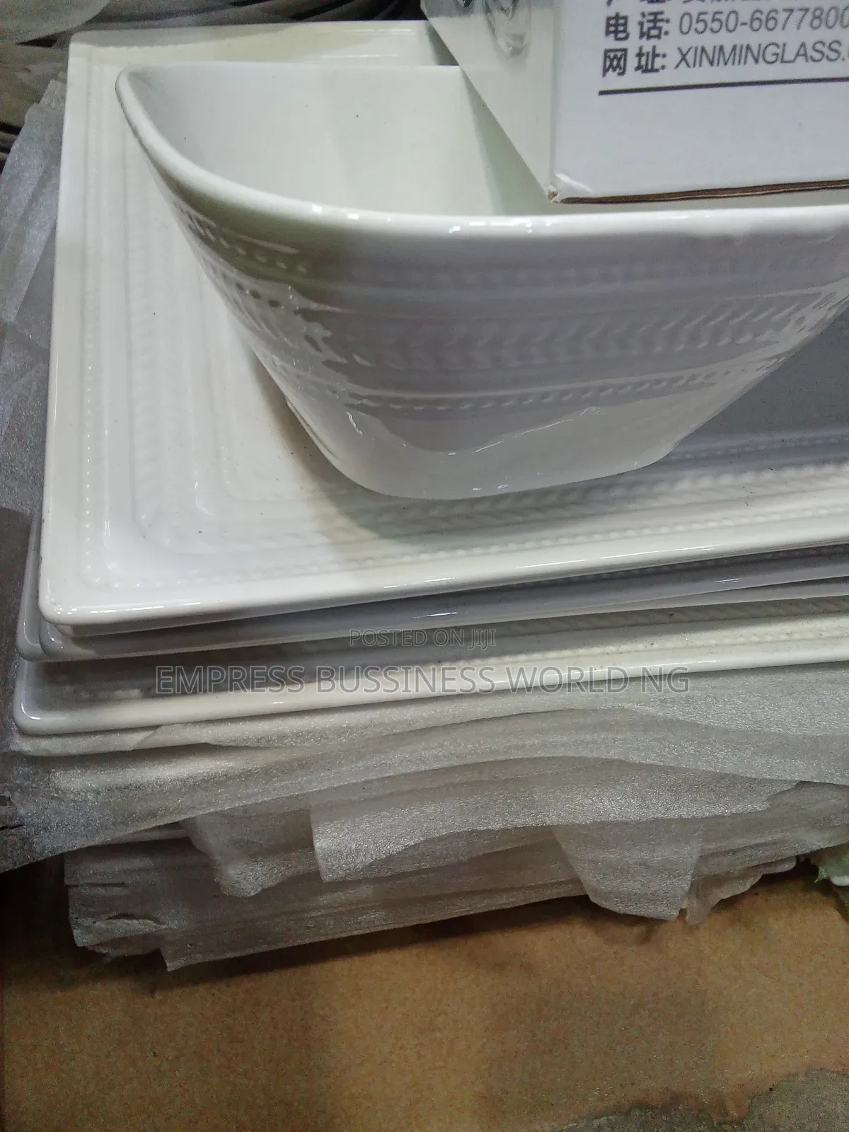 White Breakable Plates Set -6 Flats and 6 Bowls