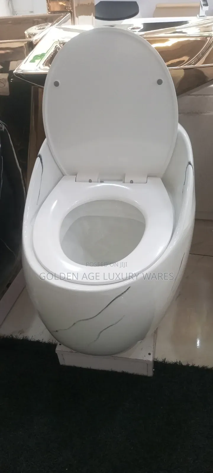 Marble White One Piece Toilet